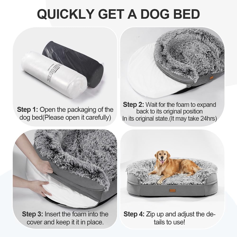 Thumbnail 6 de Gimars Orthopädisches Hundebett L 104x81x20 cm