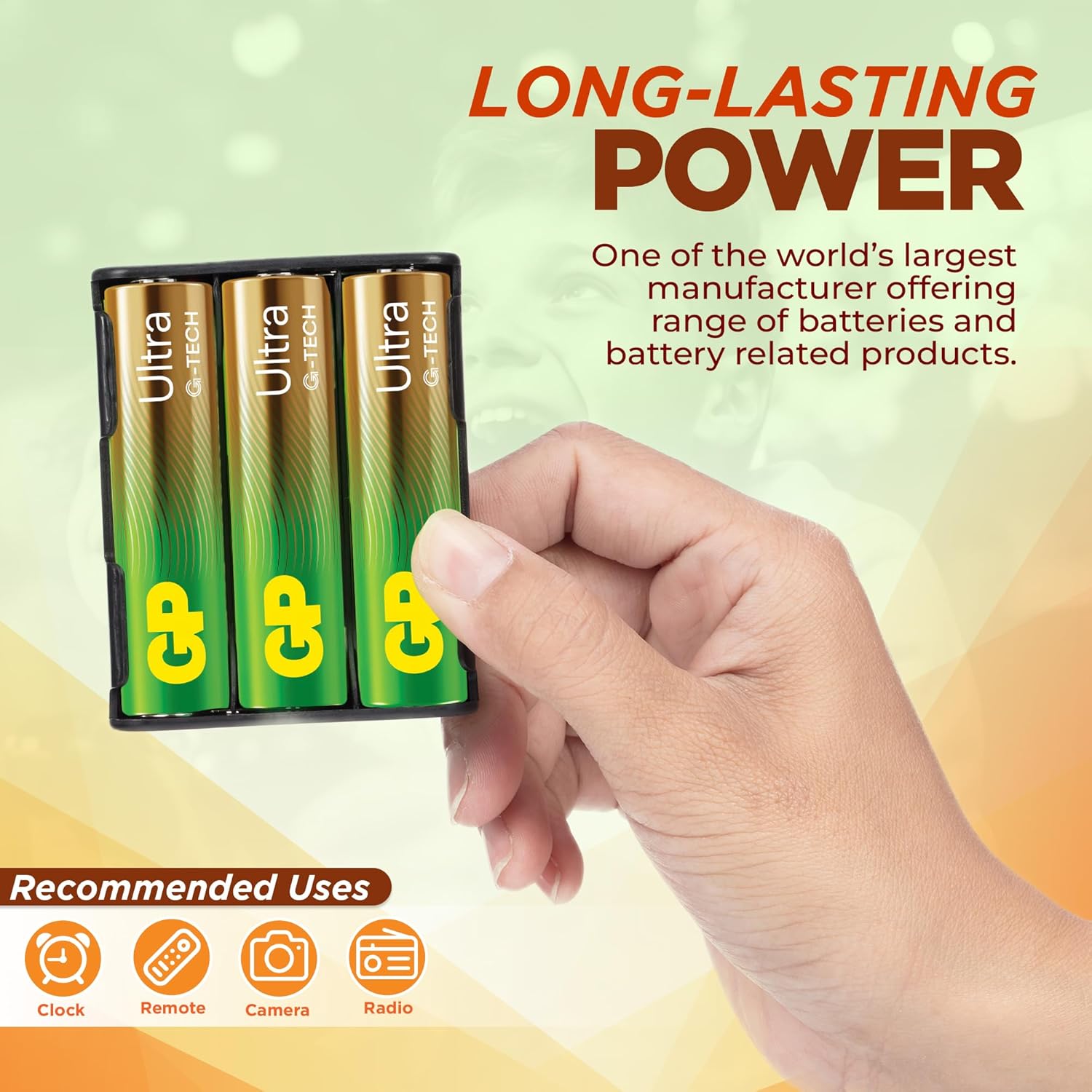 Detalle de GP Ultra Alkaline AAA Batteries – 36 Pack with Long-Lasting Power