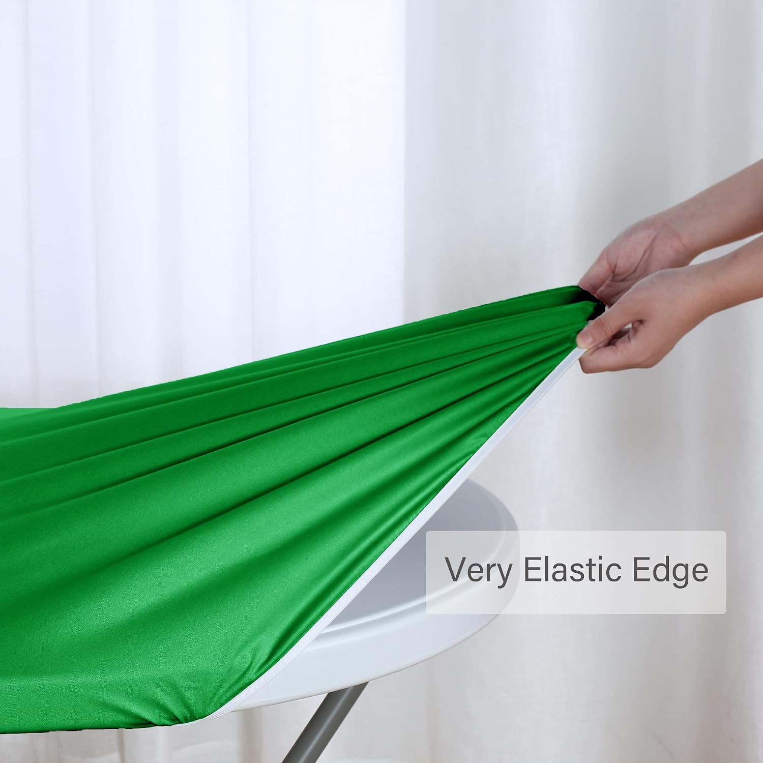 Thumbnail 4 de Obstal Fitted Round Green Table Cloth — Waterproof Elastic Cover for Indoor & Outdoor Tables