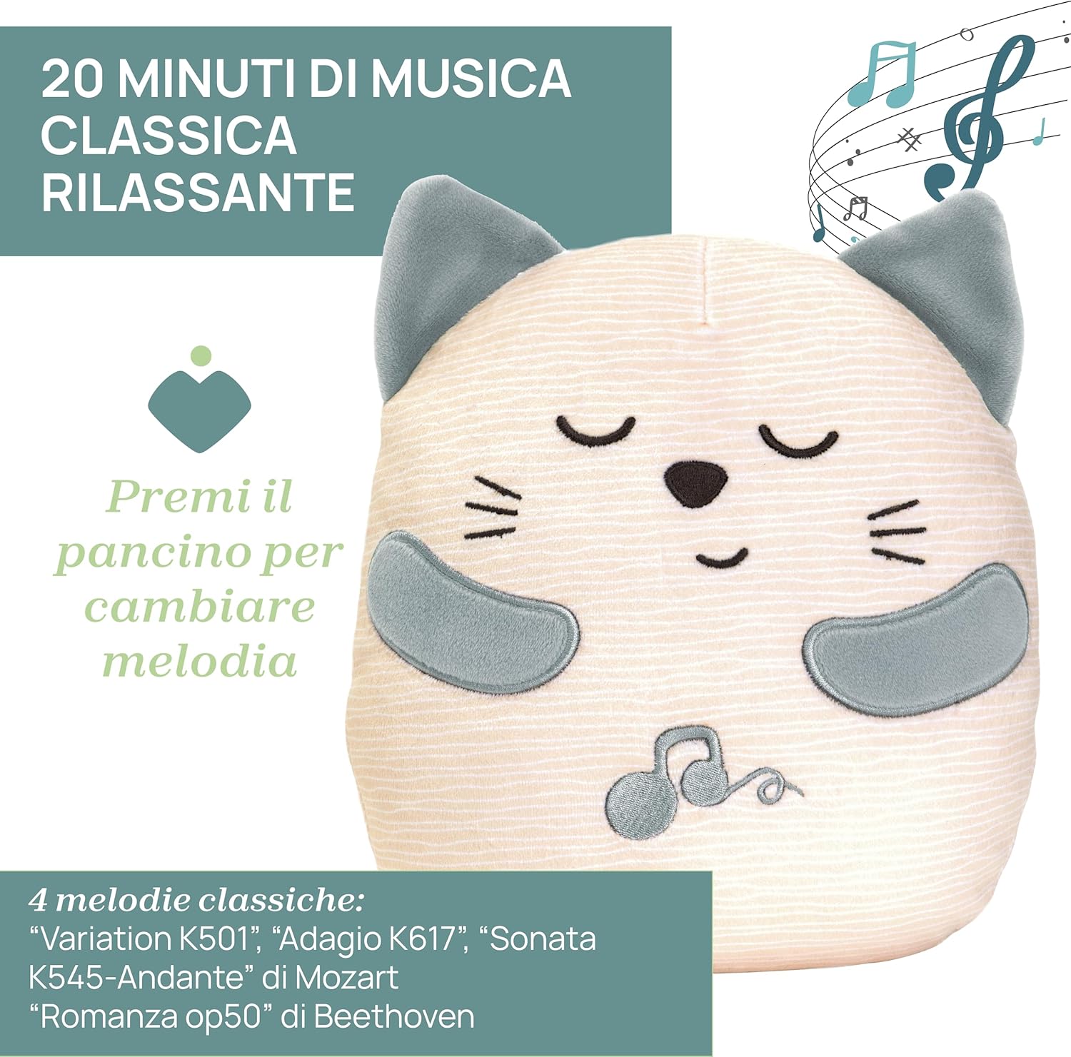 Thumbnail 5 de Chicco Gattino Dolci Fusa – Peluche elettronico interattivo che ronrona e riproduce vibrazioni e musica classica