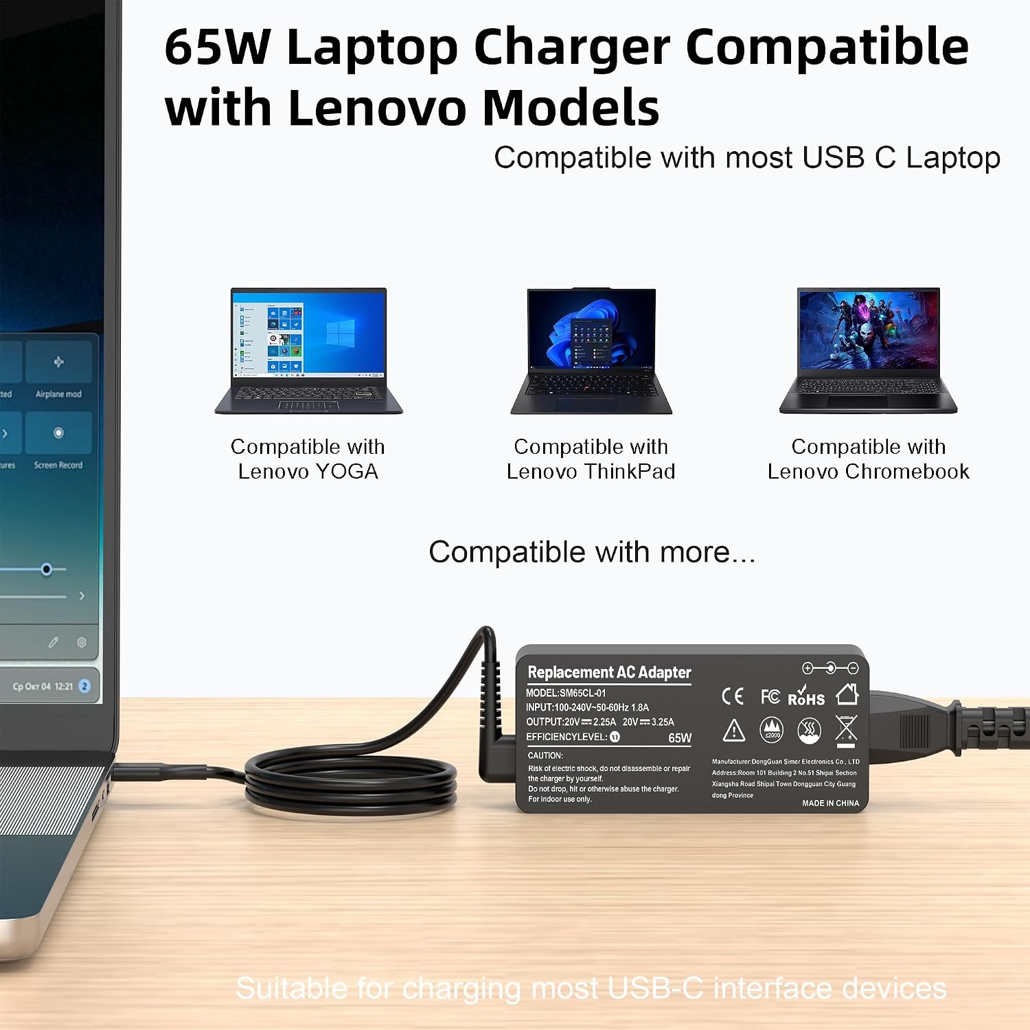 Thumbnail 2 de SKOTSLYE 65W USB-C Laptop Charger