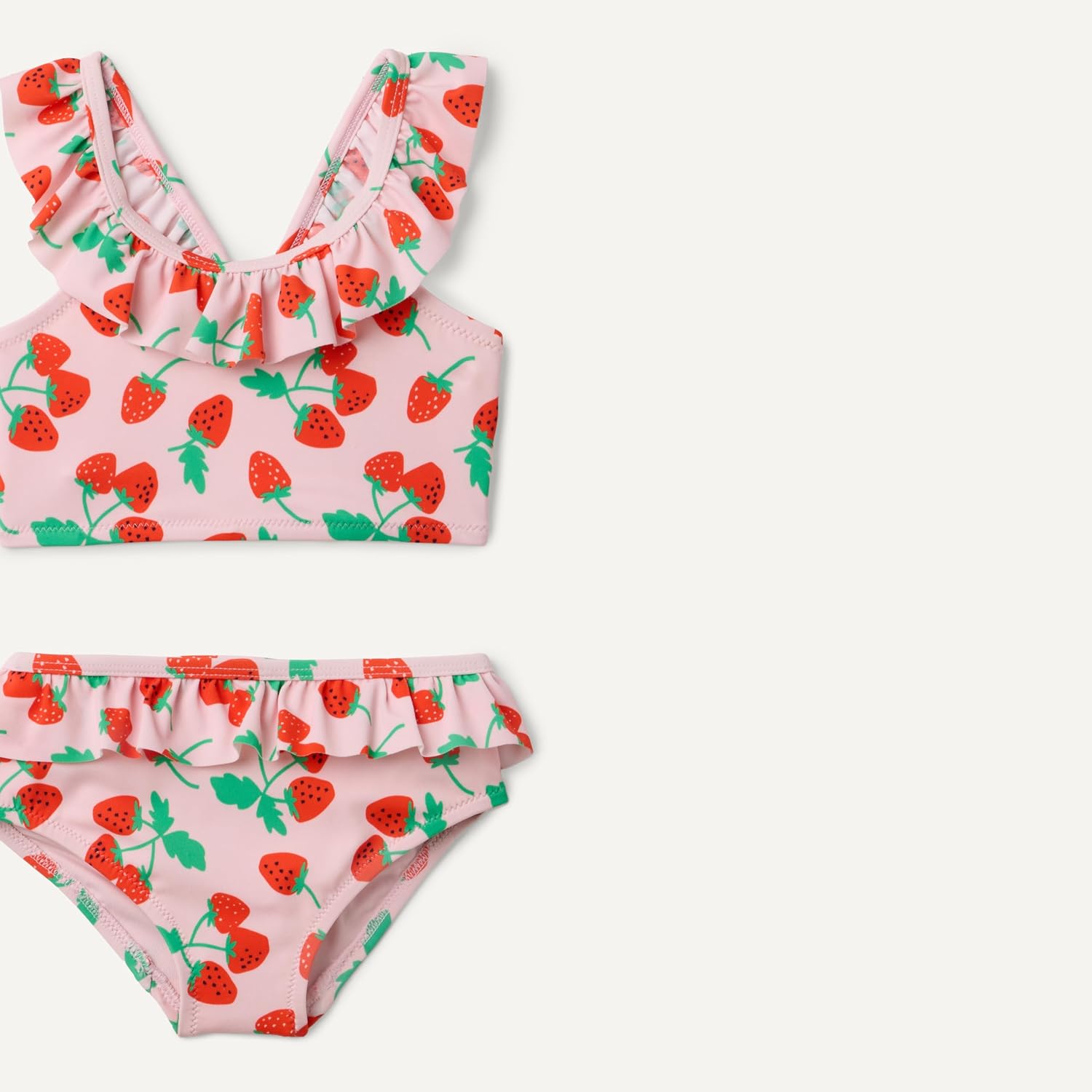 Detalle de Amazon Essentials Mädchen Zweiteiliges Bikini-Set mit Rüschen – Slim Fit, 4-Wege-Stretch