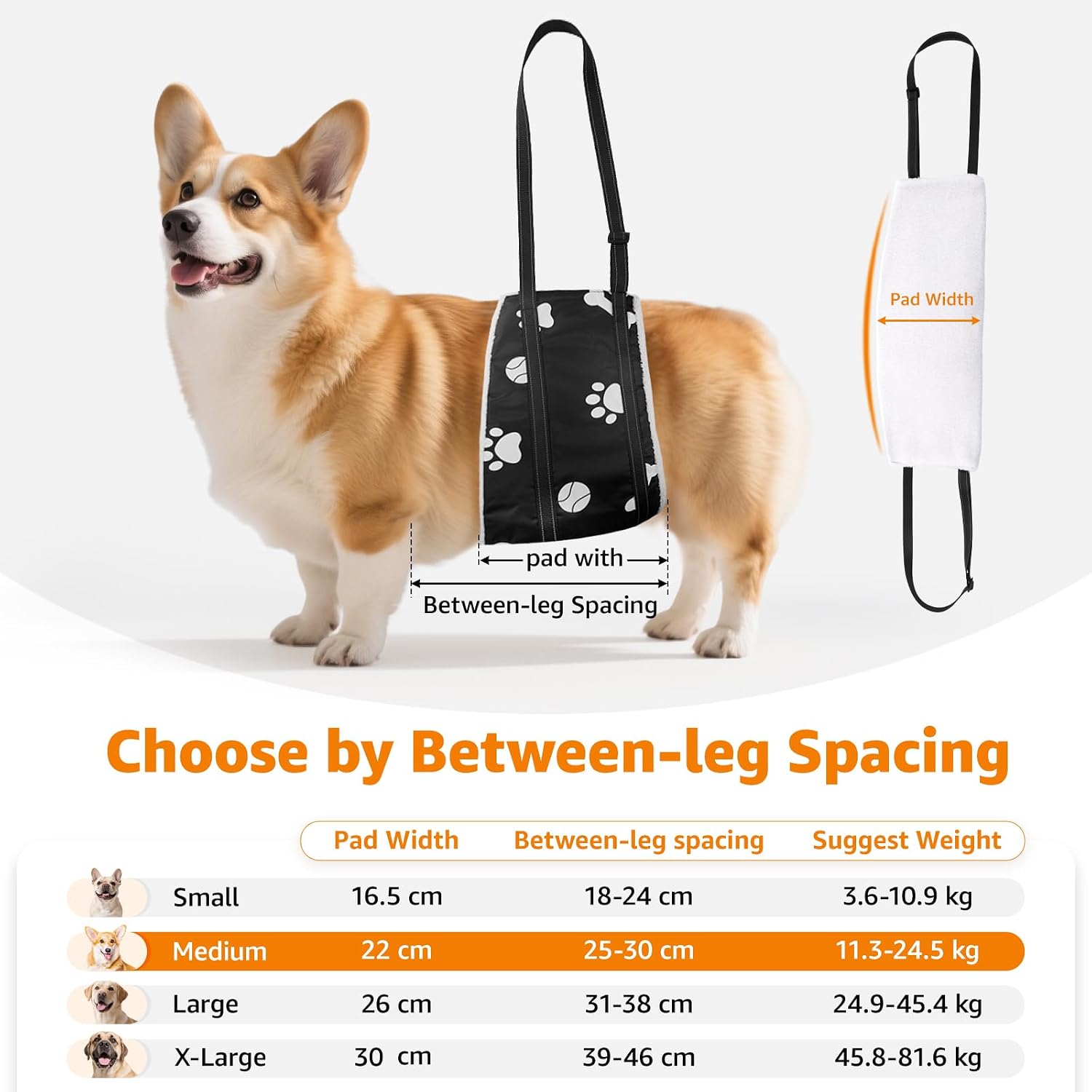 Thumbnail 5 de Adjustable Dog Sling for Back Leg Support Medium