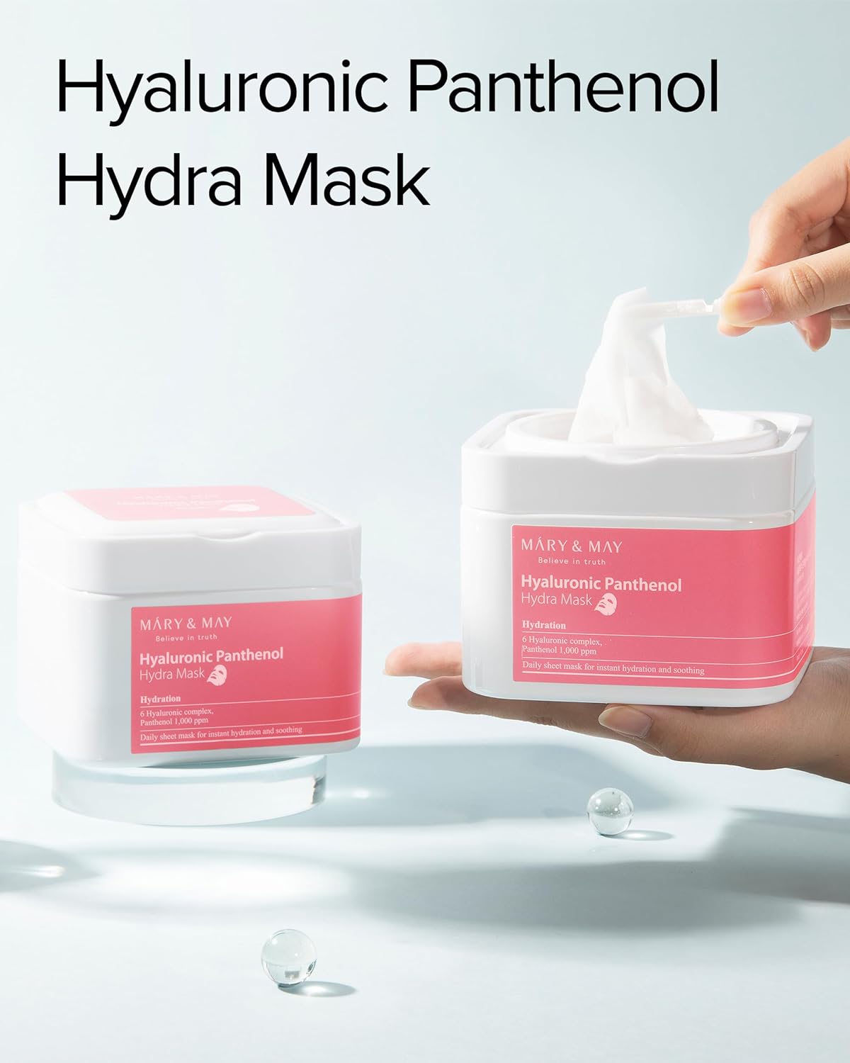 Thumbnail 1 de Mary&May Hyaluronic Panthenol Hydra Mask: Daily Hydration in a 30-Sheet Tub