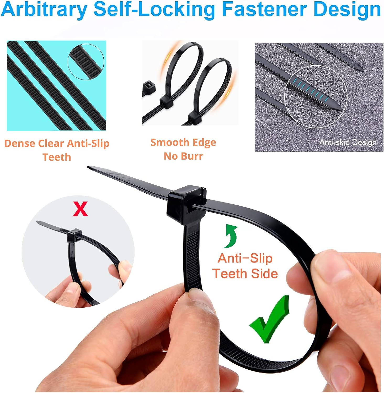 Thumbnail 1 de Nylon cable ties, 12 inch