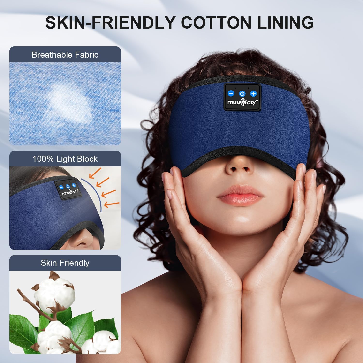 Detalle de MUSICOZY Sleep Mask Headphones with 16 hrs