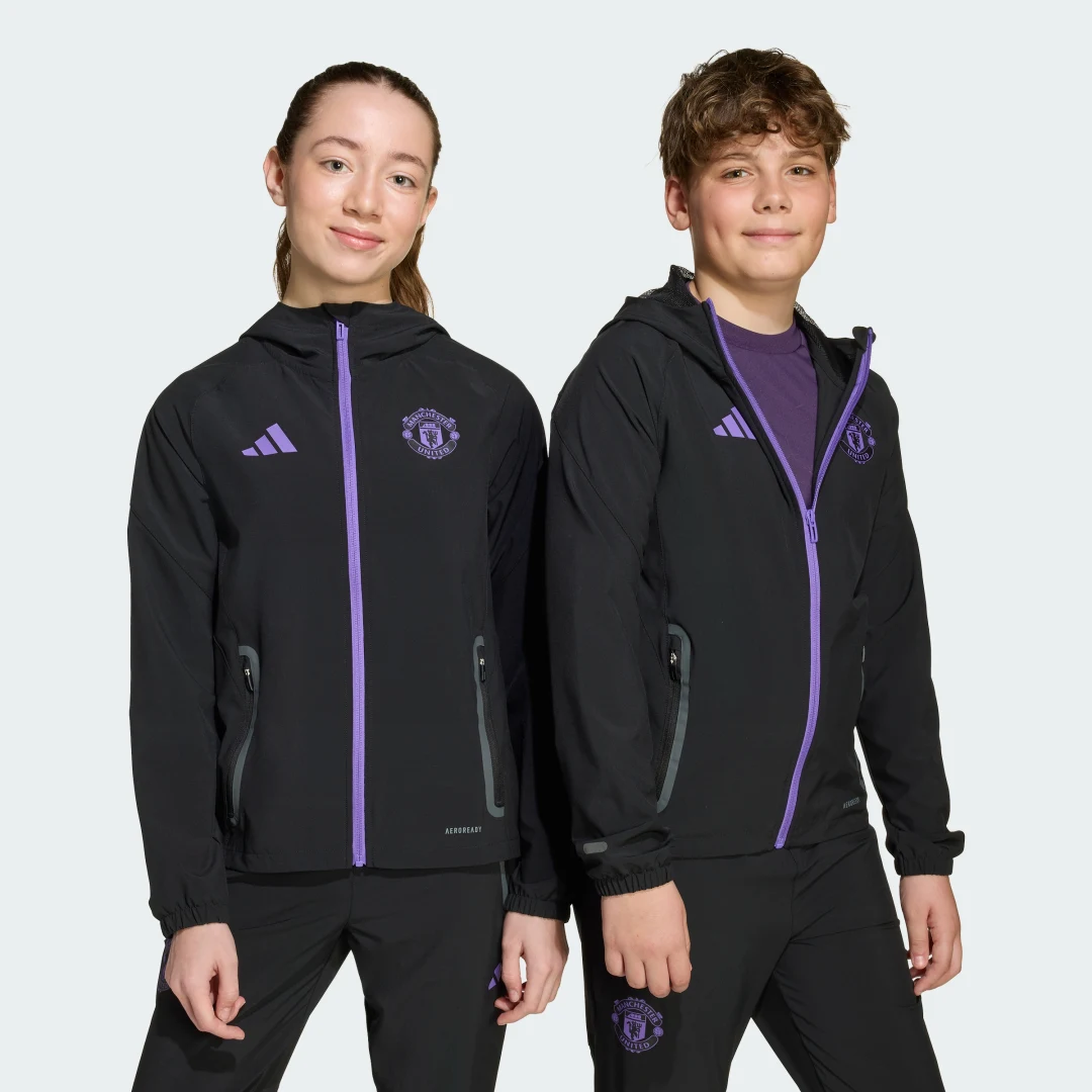 Detalle de Chaqueta Manchester United Tiro 25 Competition Vis Tech Travel de Adidas