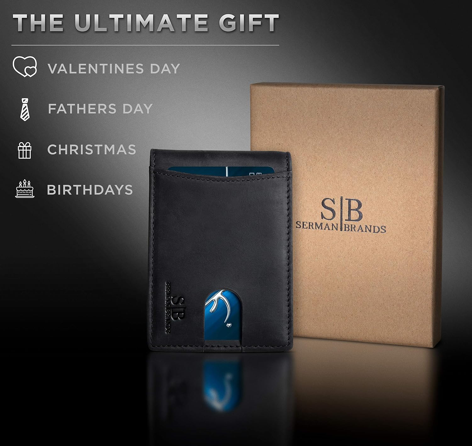 Thumbnail 5 de SERMAN BRANDS Slim RFID Bifold Wallet 3.9"