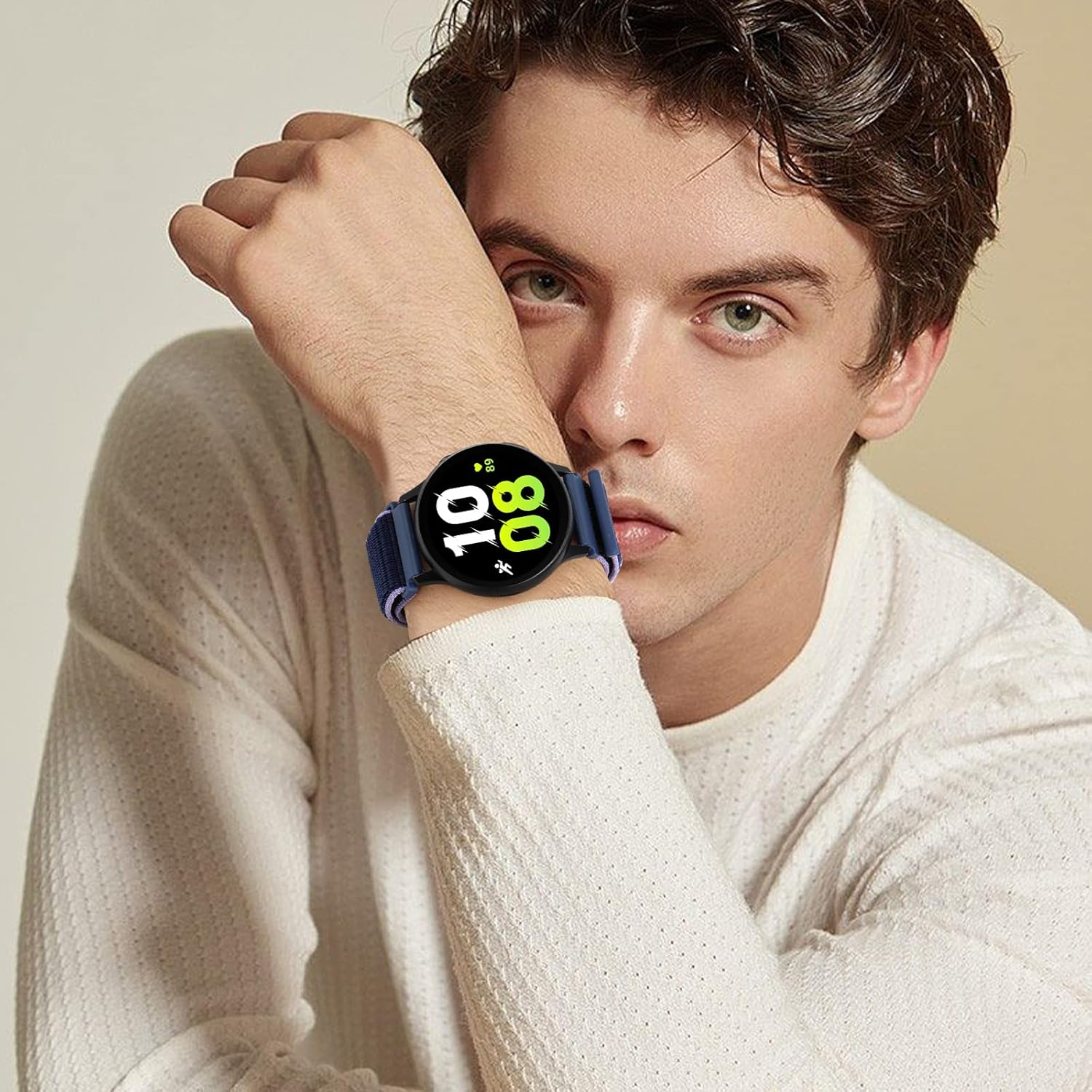 Thumbnail 5 de YCHDDER 24 mm Nylon-Armband mit Klettverschluss für viele Uhren mit 24-mm-Bandanstoß