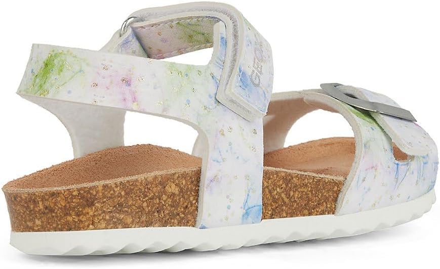 Detalle de Geox Mädchen J Adriel Girl C Sandalen mit Klettverschluss – Lederinnenfutter und flexible Gummisohle