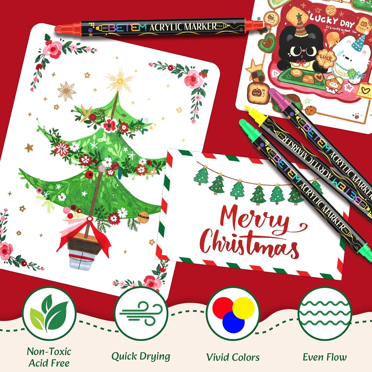 Thumbnail 4 de Betem 36 Colors acrylic paint pens for crafts 🎨