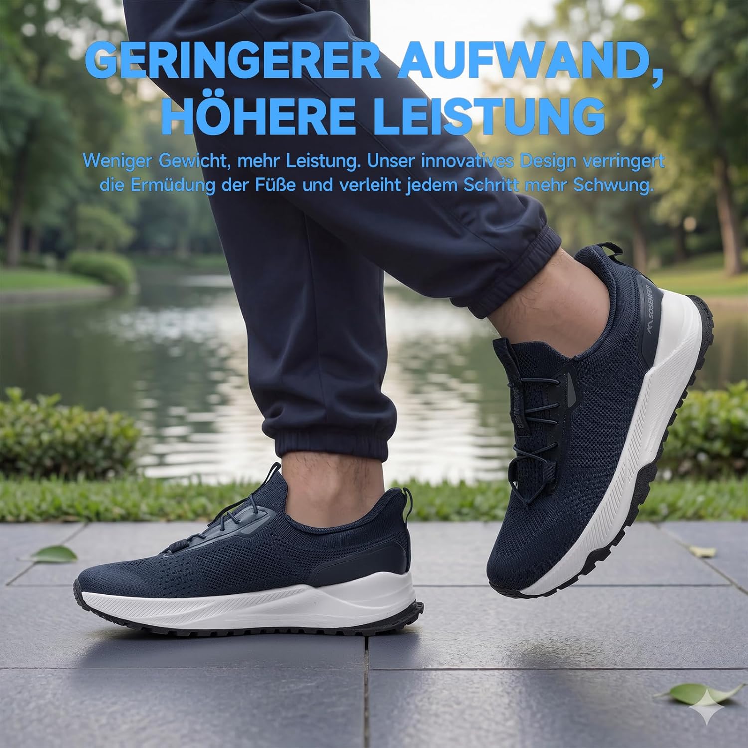 Thumbnail 6 de Sosenfer Slip on Herren Sneakers für breite Füße – Luftige, rutschfeste Outdoor-Schuhe