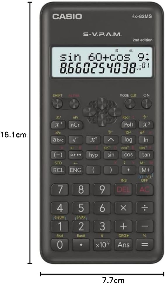 Thumbnail 3 de Casio FX 82 MS 2 — Calculatrice scientifique fiable pour les études