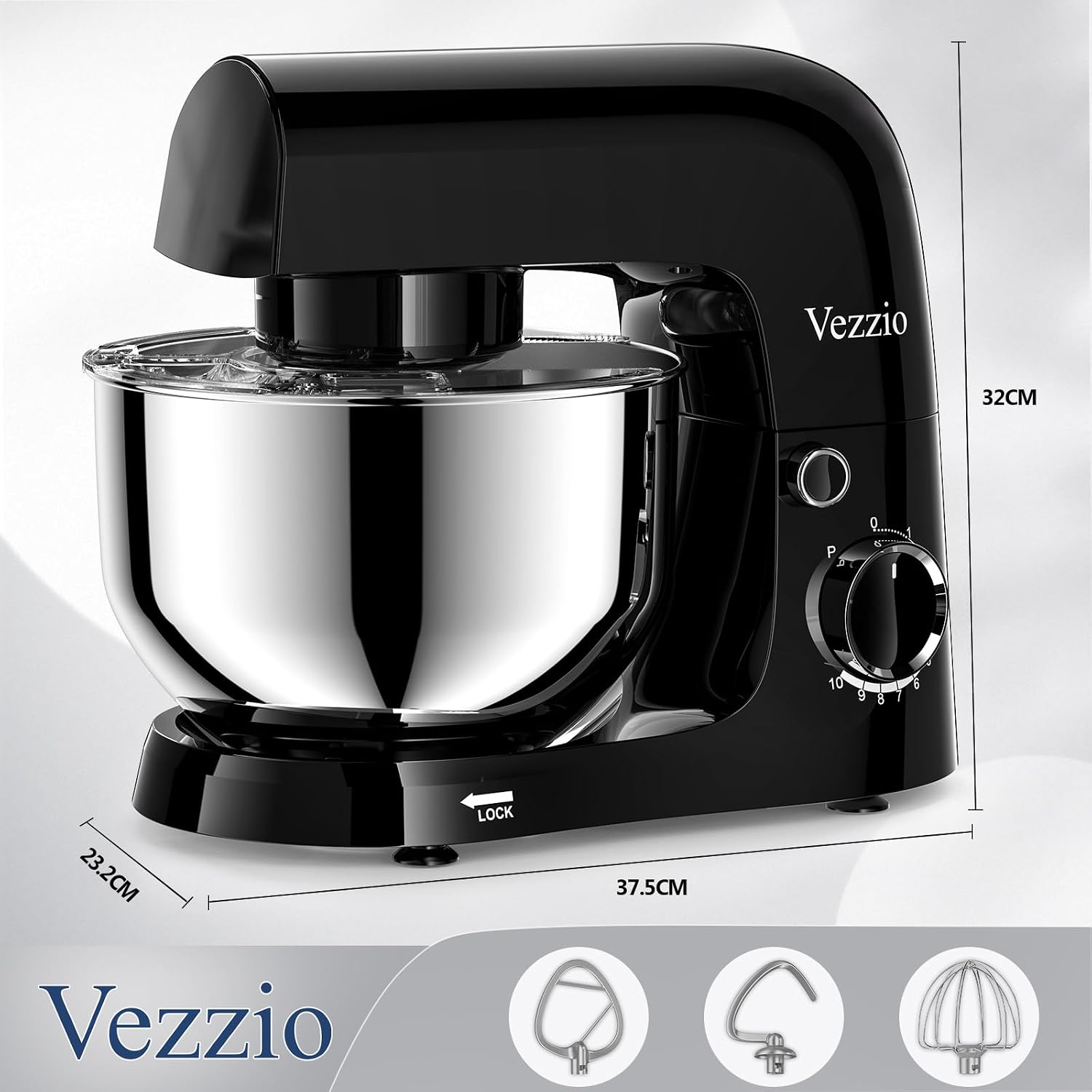 Detalle 2 de Vezzio Stand Mixer 1500W 10 speed 4.5L