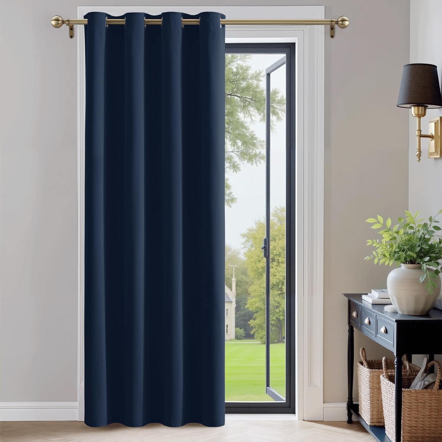 PONY DANCE Gardine Blickdicht 210×132 cm Dunkelblau 🏠
