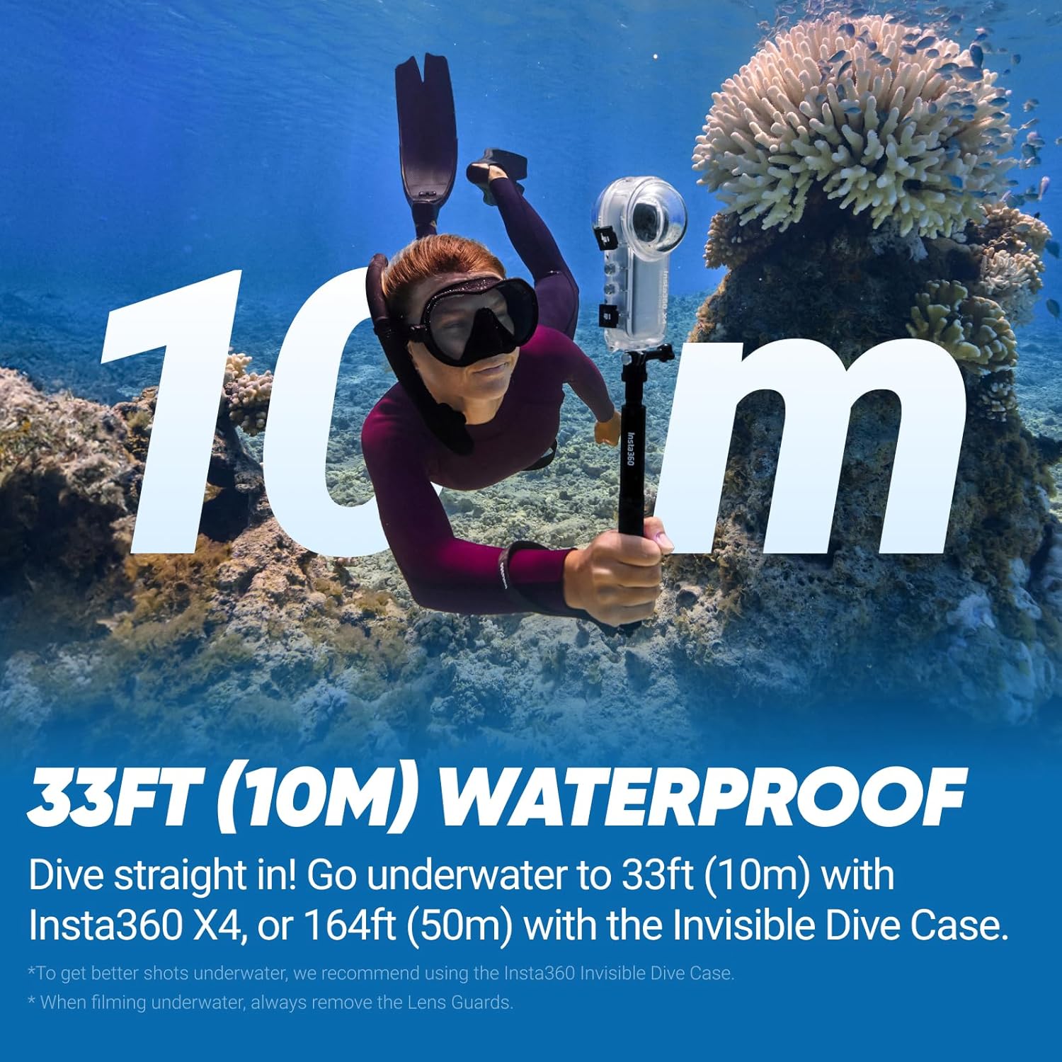 Thumbnail 6 de Insta360 X4 Invisible Dive Bundle: 8K 360 Video, 4K Action Lens, and Pro-Grade Stabilization