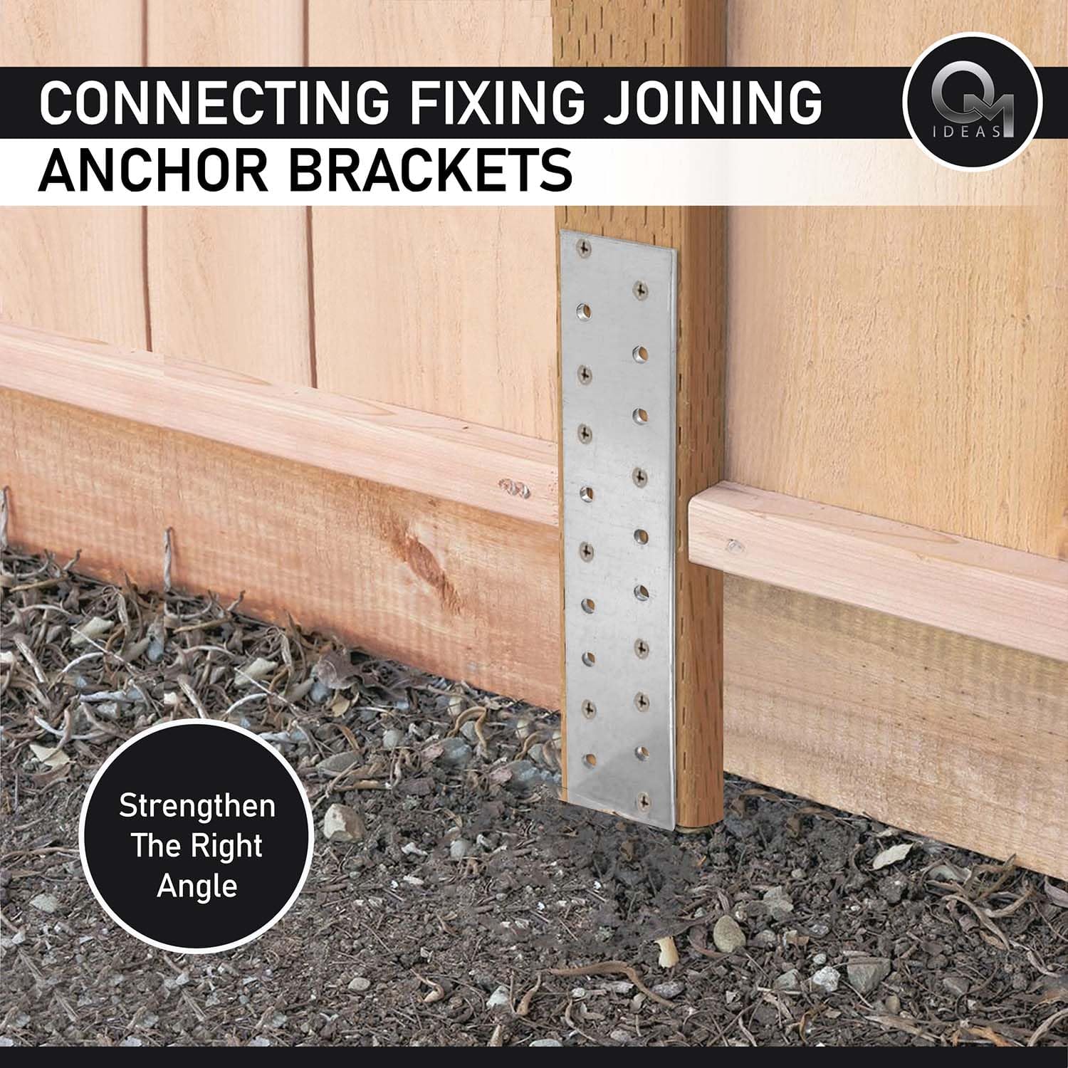 Thumbnail 5 de OMIDEAS 10 x Flachstahlanker 200 x 40 x 40 mm, Zuganker aus verzinktem Stahl