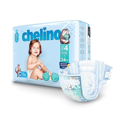 Detalle de Chelino Pañal infantil Talla 4 Gateo (9-15 kg) – 204 pañales