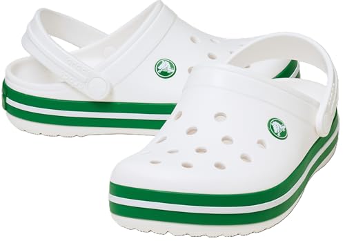 Thumbnail 1 de Crocs Unisex Kids Clog, Crocband Clog T in White/Green Ivy (UK Child 10)