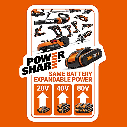 Detalle 2 de WORX WG349E.9 Akku Teleskop-Hochentaster 20V – ohne Akku und Ladegerät