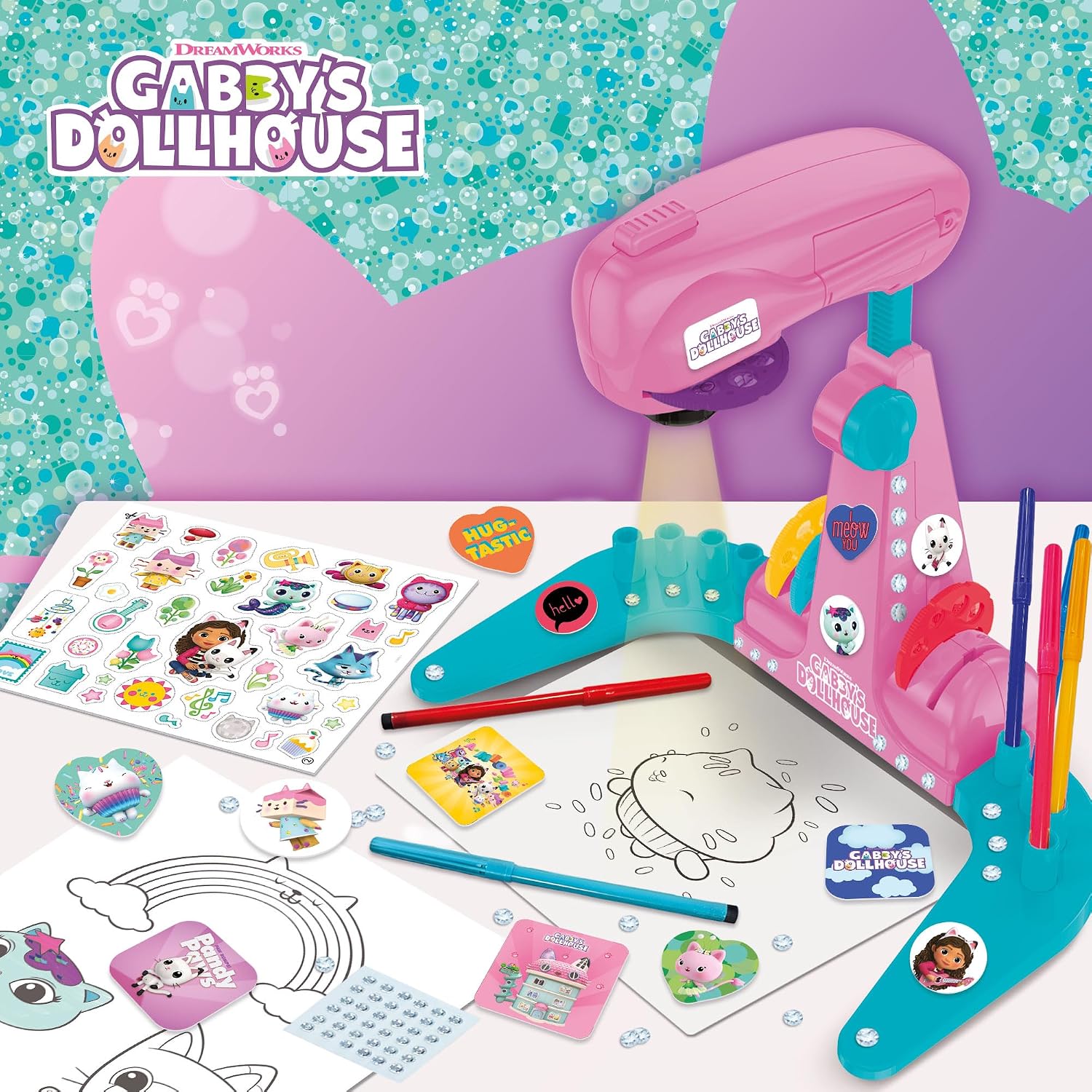 Detalle de Liscianigiochi Gabby's Dollhouse projector disegno per bambini 🎨