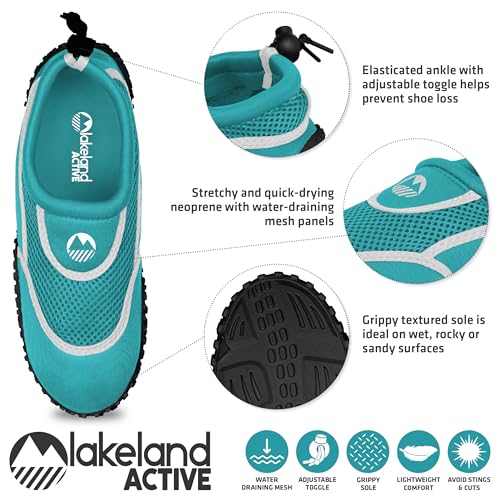 Detalle de Lakeland Active Eden Aquasport Protective Water Shoes (Teal/White) for Women