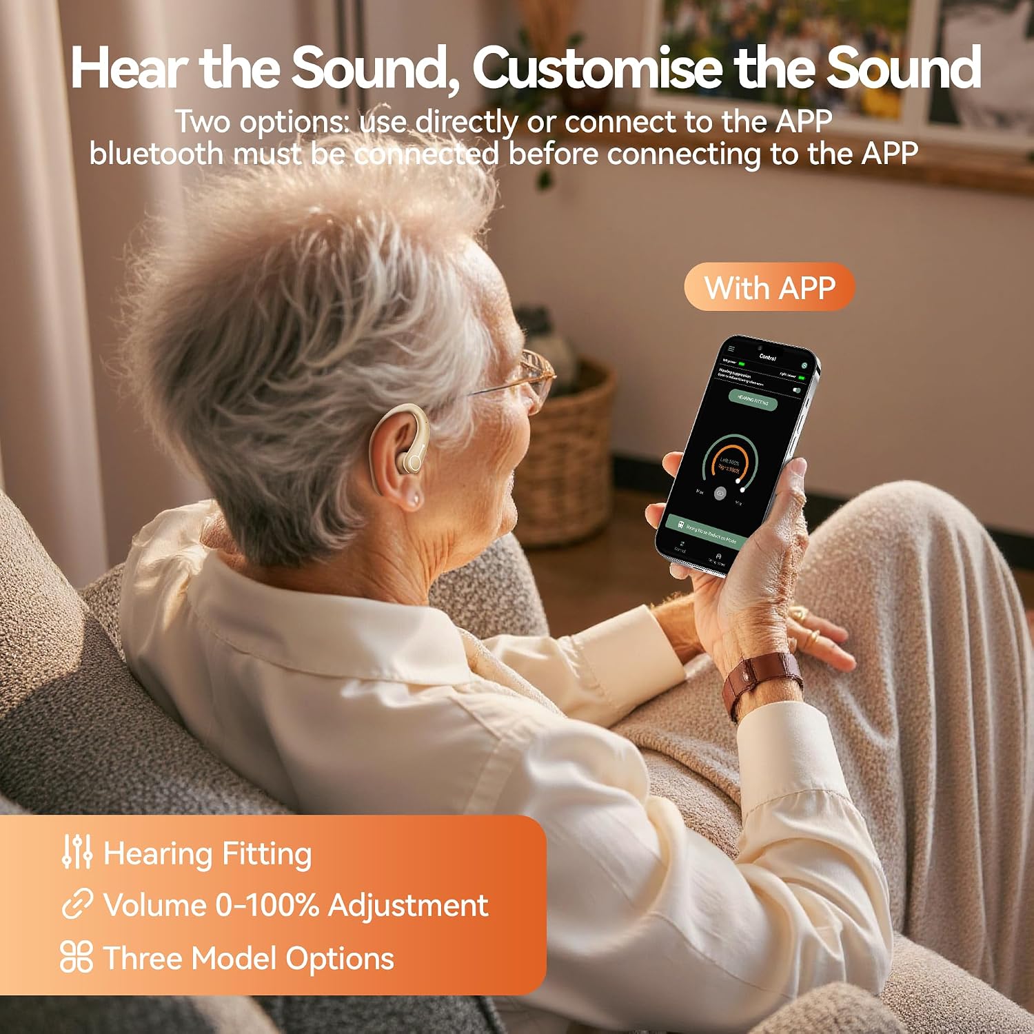 Detalle de Bluetooth Hearing Aids, Rechargeable