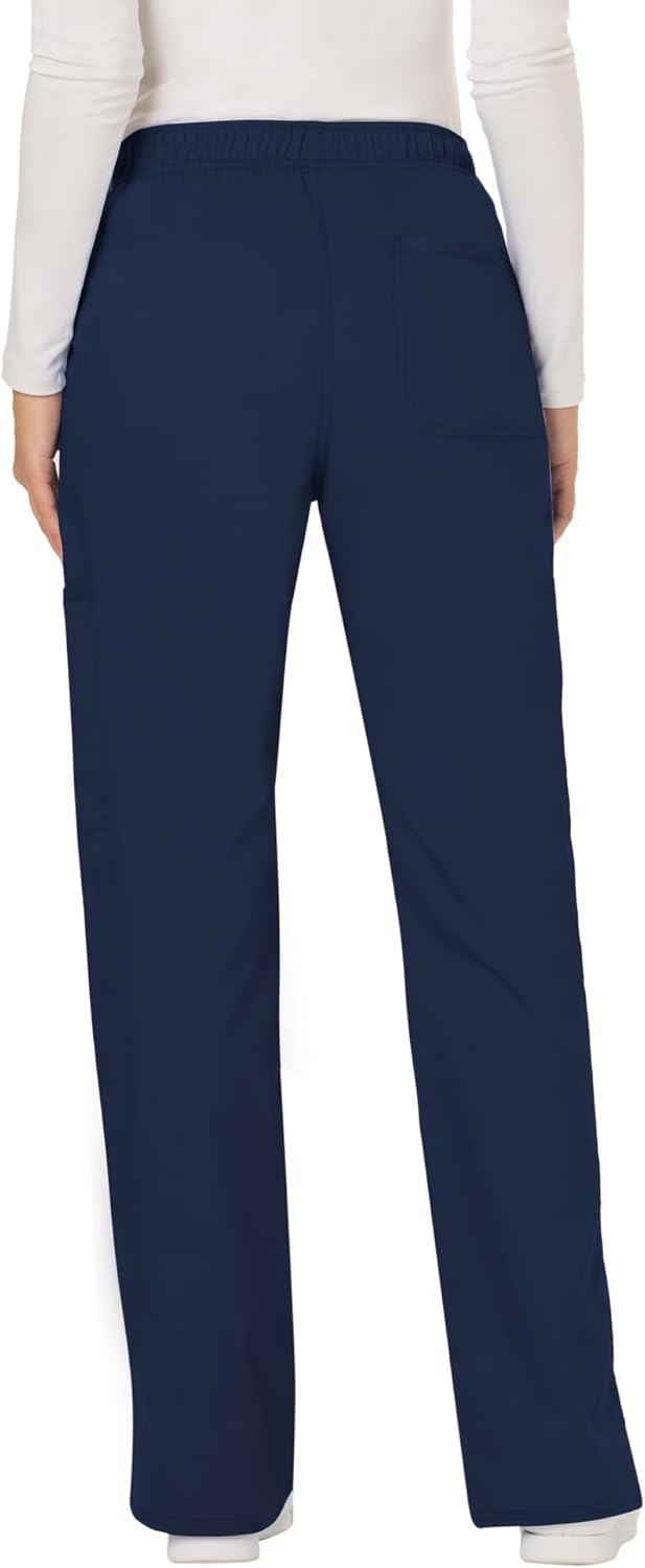 Detalle de Cherokee Women Scrubs Pant Workwear Revolution Mid Rise Moderate Flare Drawstring WW120