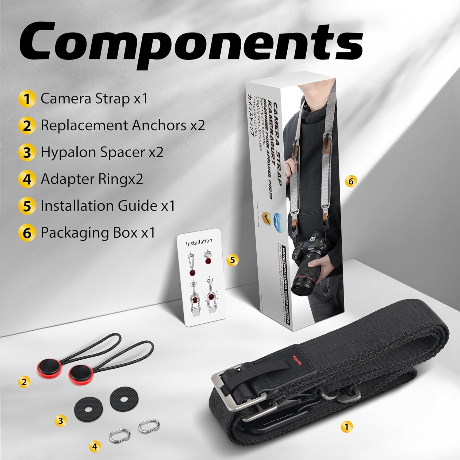 Thumbnail 6 de SUNYA Camera Strap 200 lbs quick‑release 📷