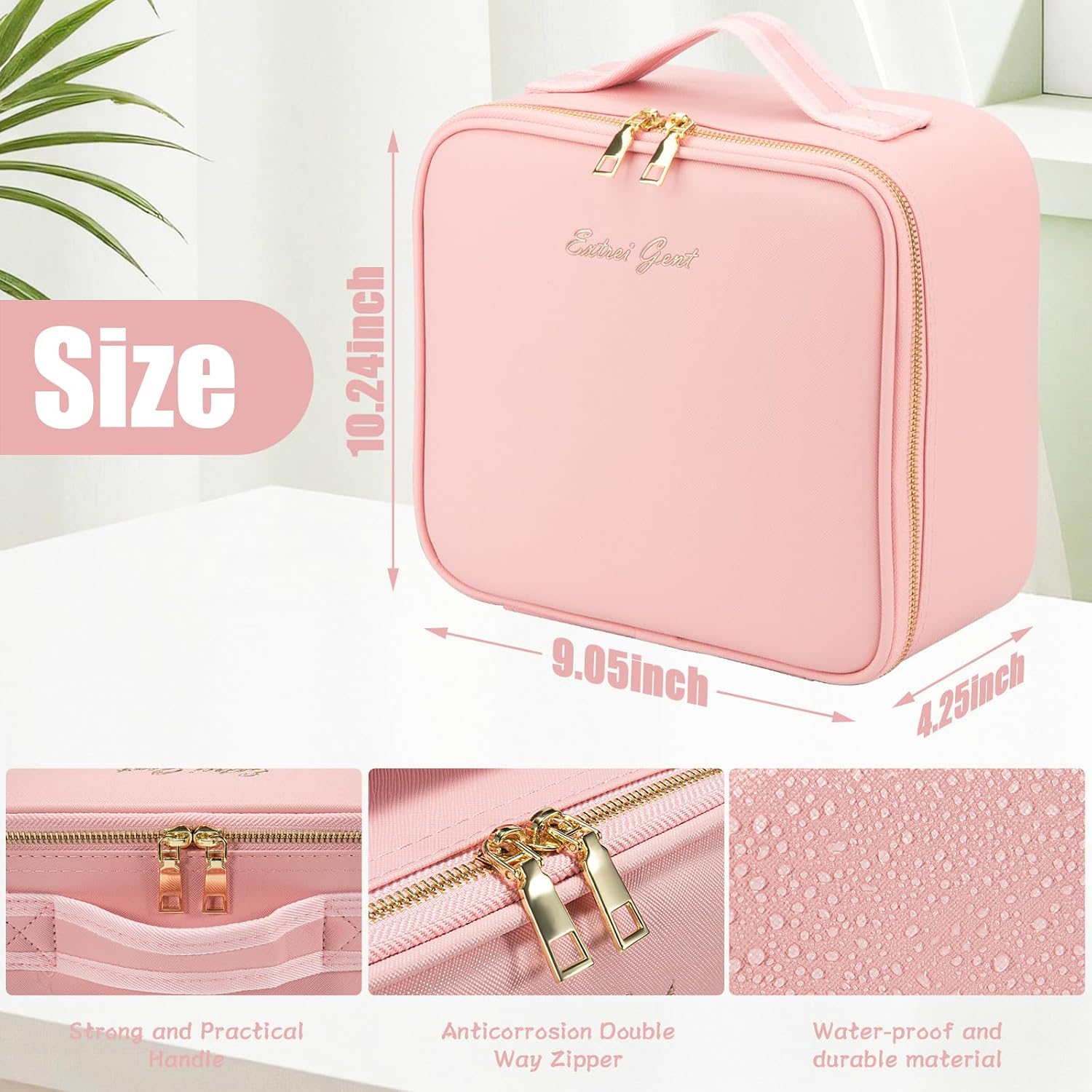 Thumbnail 3 de Extrei Gent Makeup Travel Train Case with Mirror LED Light