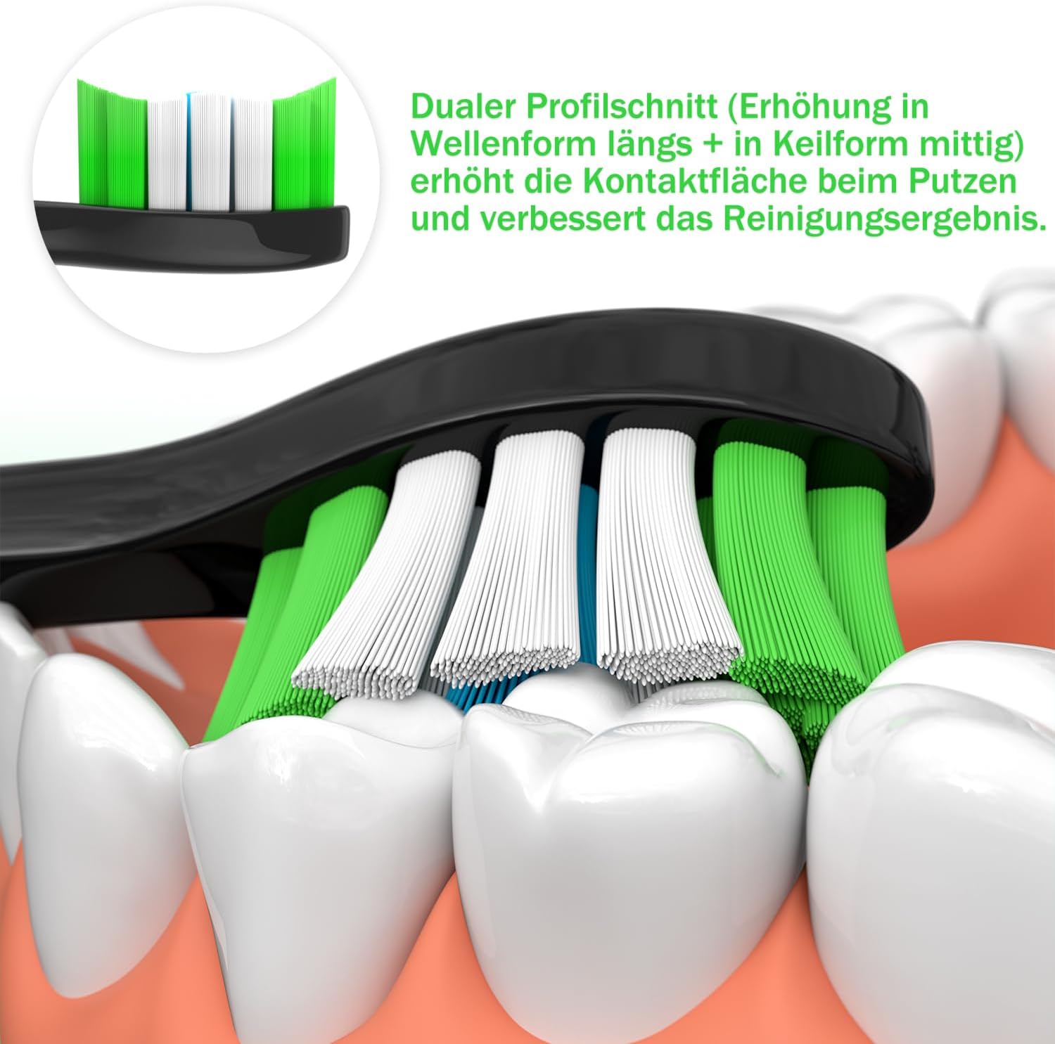 Detalle 2 de Ersatzbürsten 16er Pack kompatibel mit Philips Sonicare 🪥
