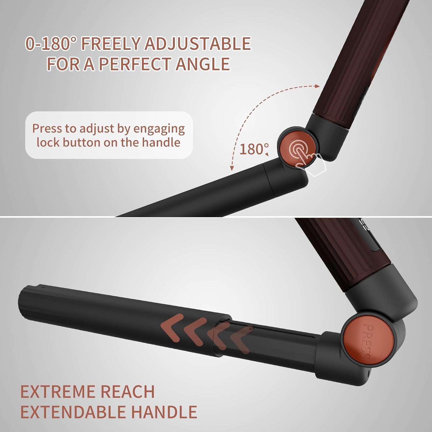 Thumbnail 2 de Long-Handle Waterproof Back Shaver with 4 Flex Heads, Extendable Reach and USB Charging