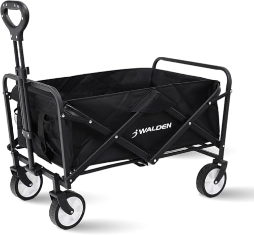 Detalle de Walden Sports Folding Festive Trolley: Foldable Camping Cart with All-Terrain Wheels