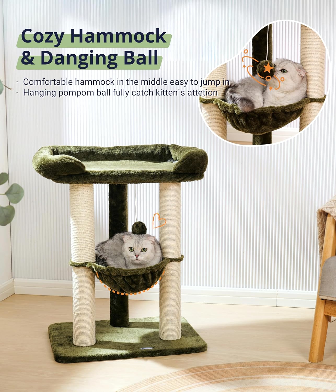 Thumbnail 5 de Happi N Pets 71CM Cat Tree Tower for Big Cats 🐱