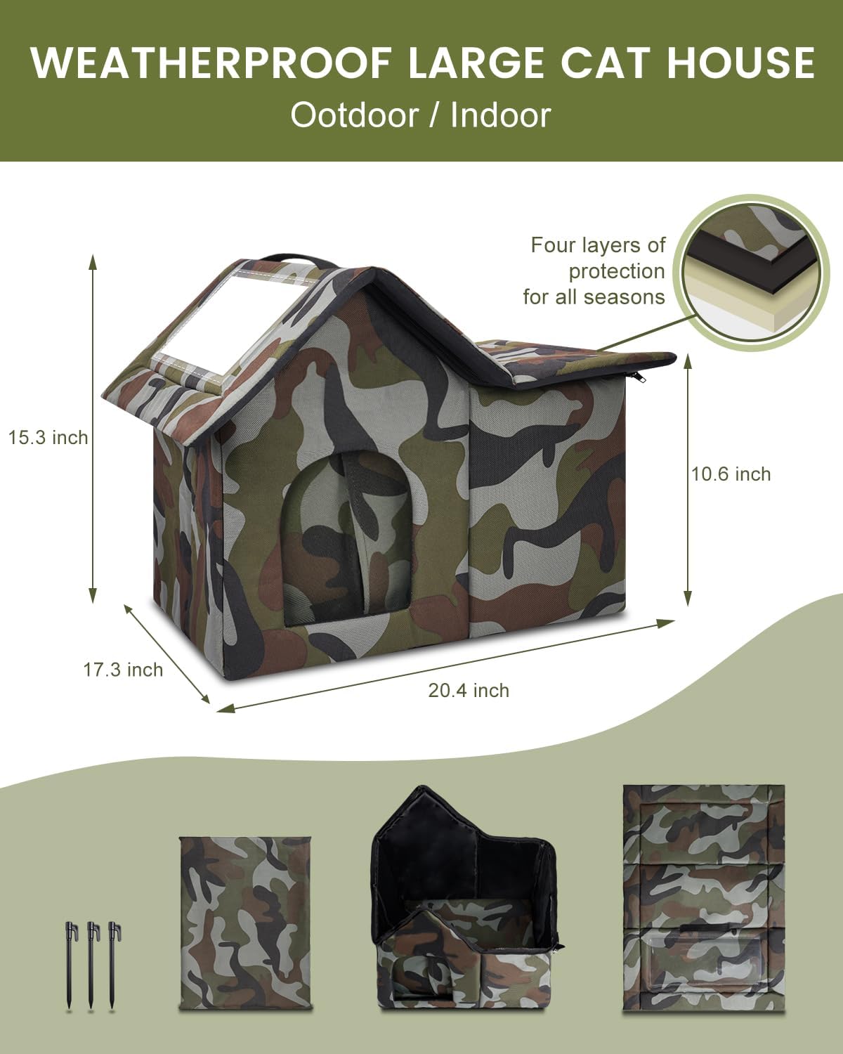 Detalle 2 de WHDPETS Casa para Gatos Cueva 40x45x45 cm