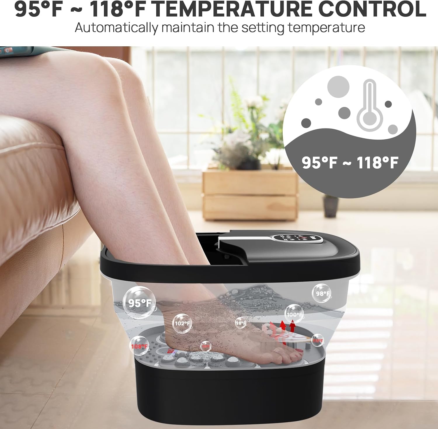 Detalle 2 de Collapsible Foot Spa with 24 Massage Balls