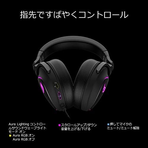 Detalle 2 de ASUS ROG DELTA S ゲーミングヘッドセット、AIノイズキャンセリングマイク・ESS 9281 QUAD DAC・USB-C