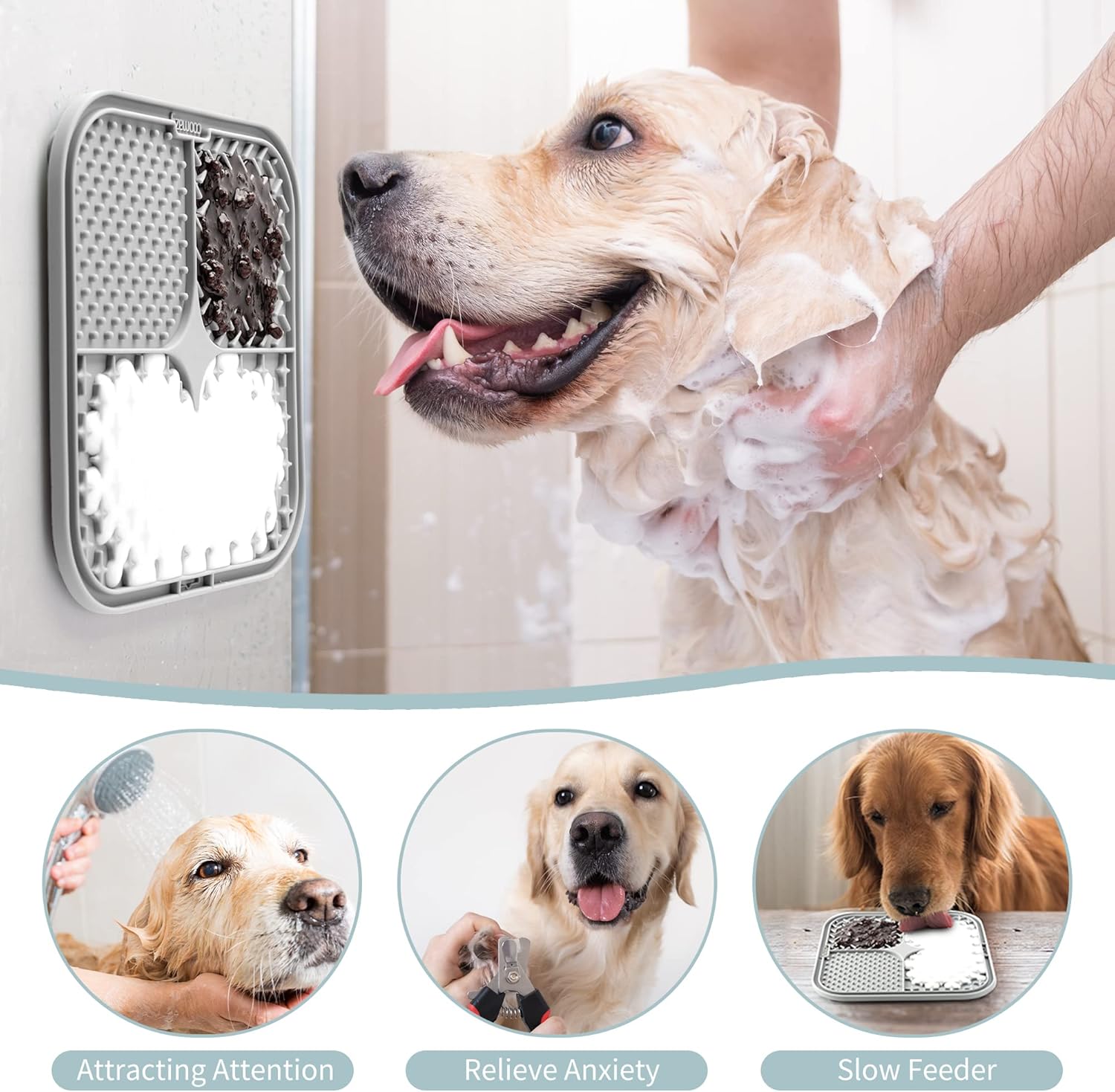 Thumbnail 3 de Coomazy Licky Mats 2-pack for slow feeding