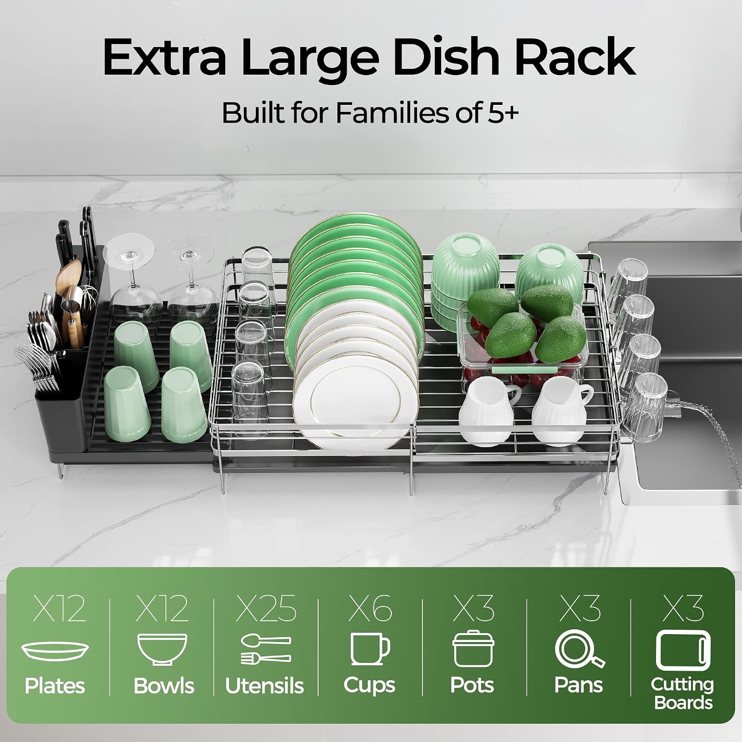 Detalle de Pantasia Expandable Dish Rack