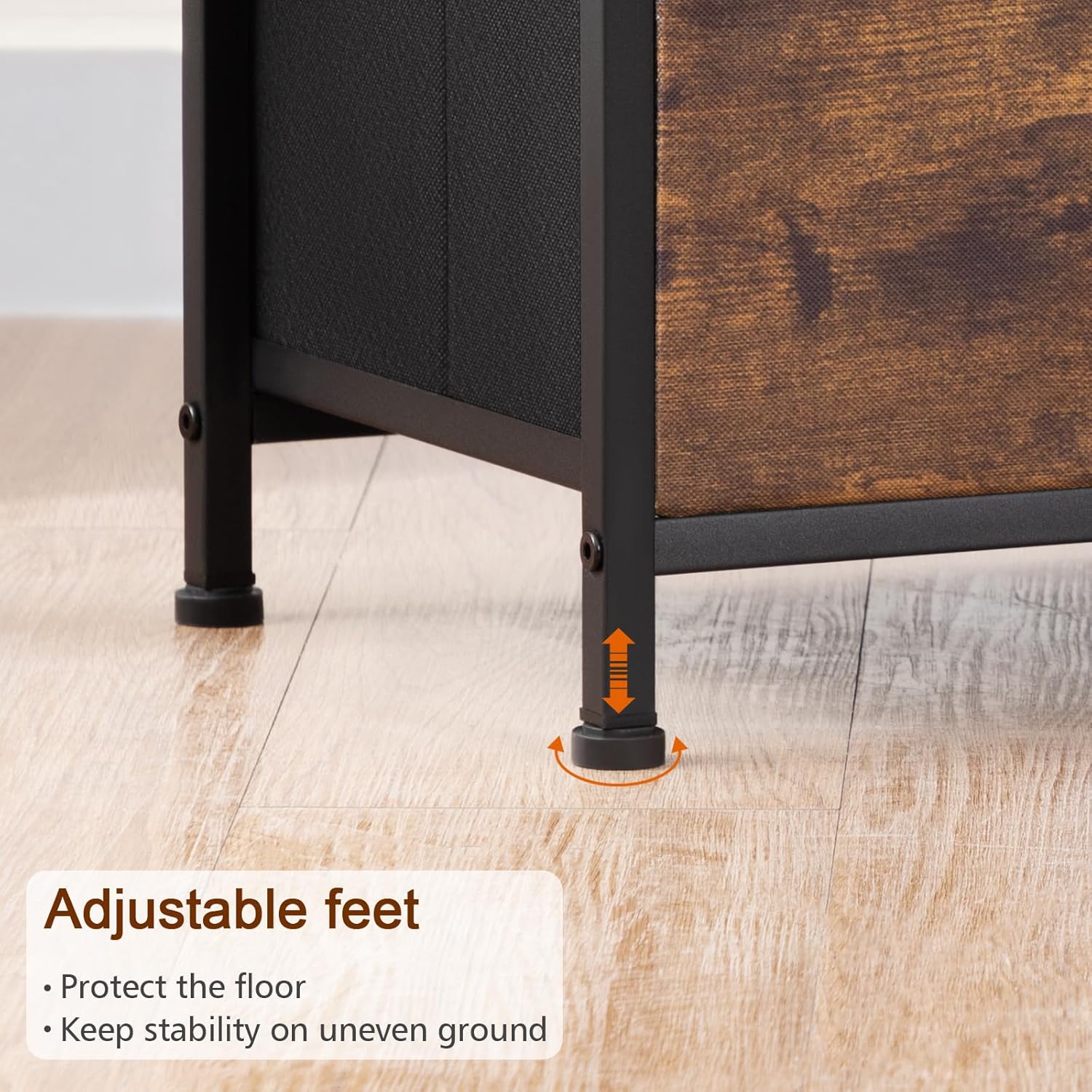 Thumbnail 6 de AMHANCIBLE Night Stand Set of 2 with LED Lighting & Charging Station (UHETS02PBR)