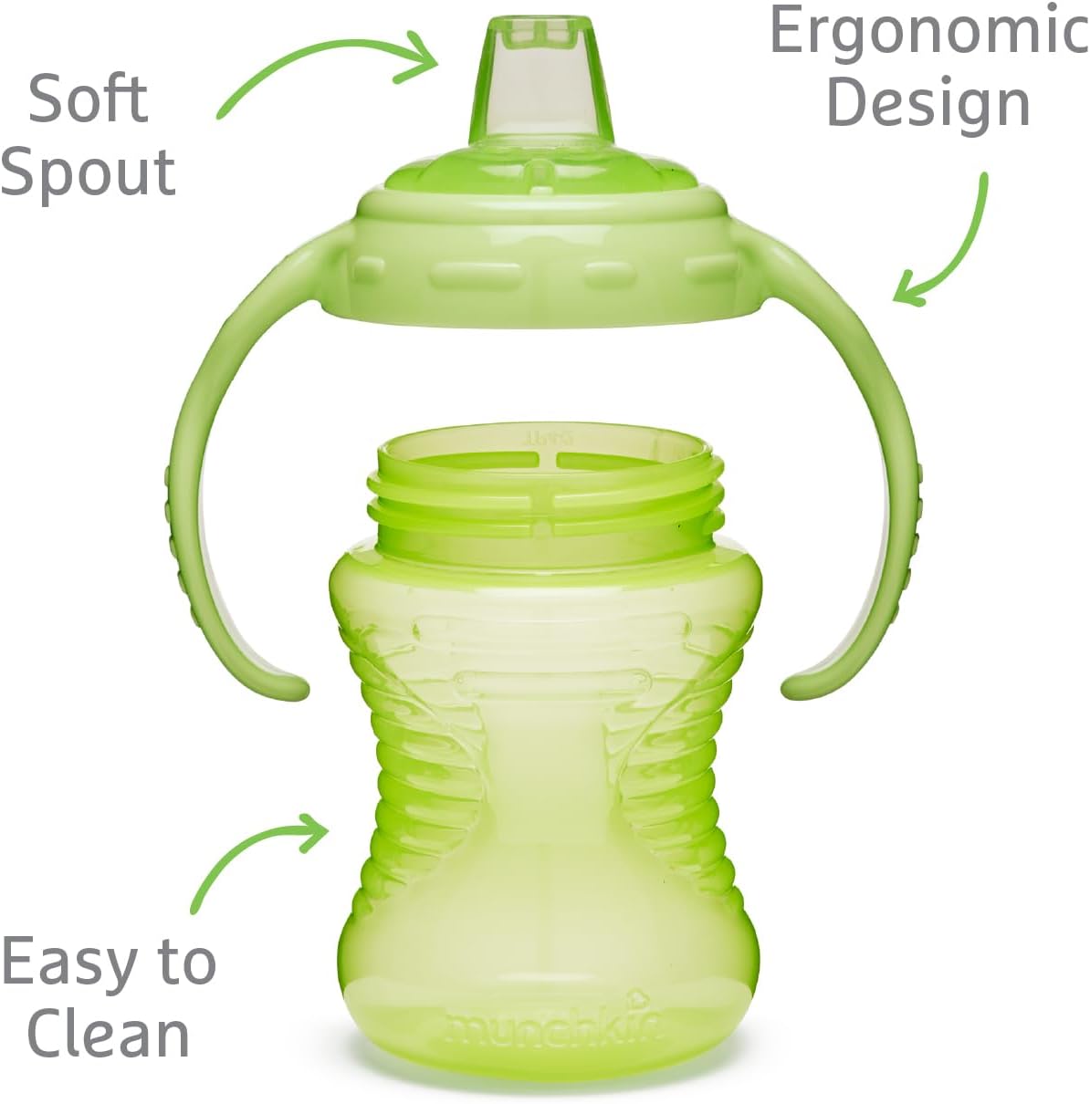 Thumbnail 1 de Munchkin Mighty Grip Trainer Cups – Lot de 3 gobelets d’apprentissage 236 ml, anti-fuite et sans BPA