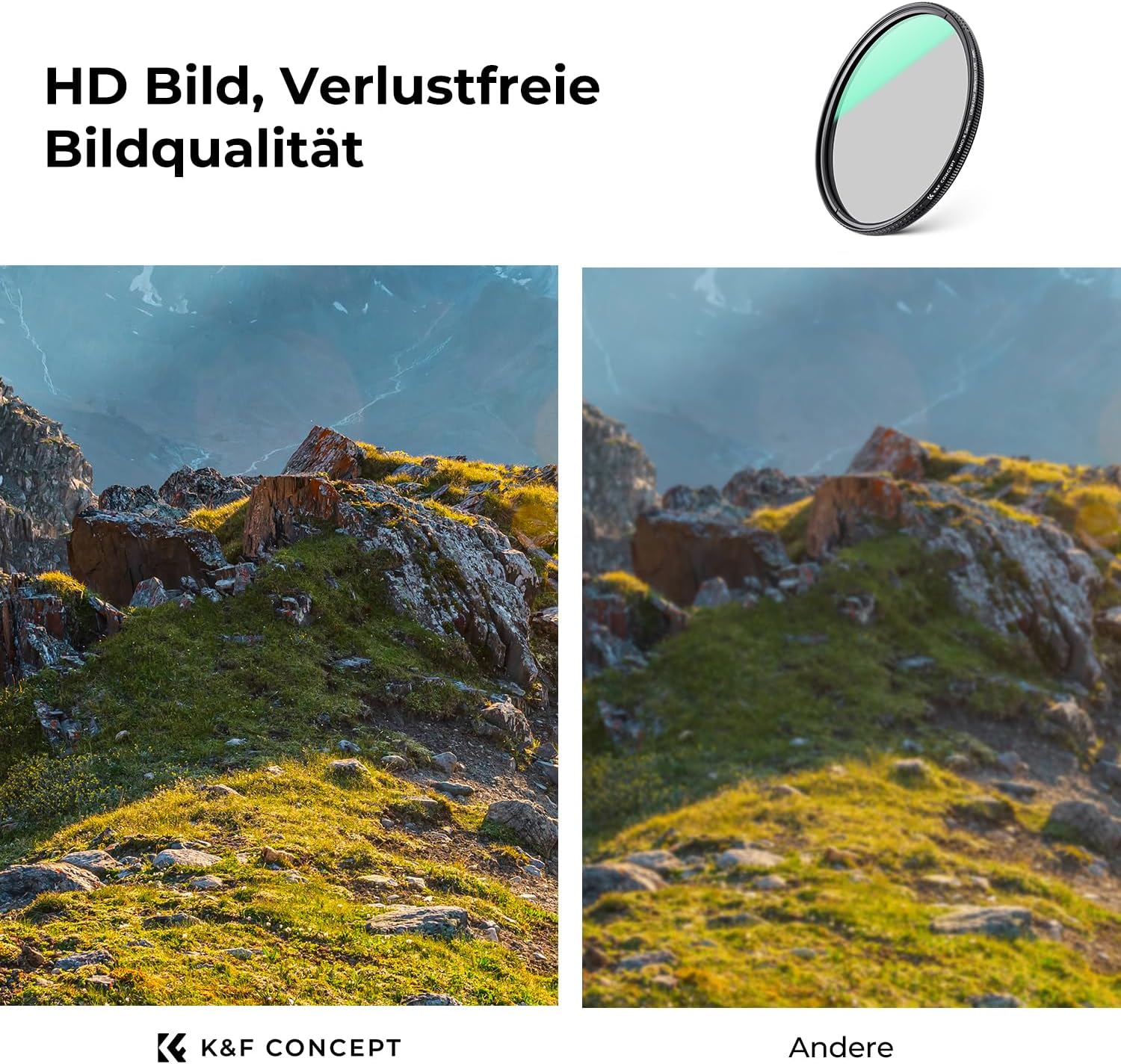 Thumbnail 5 de K&F CONCEPT Filter 67 mm CPL „Ultra-niedrige Reflexion“ Nano-Xcel