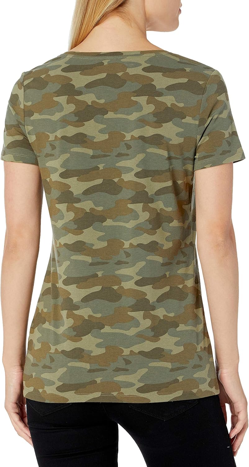 Thumbnail 2 de Amazon Essentials Damen Regular-Fit Kurzarm-T-Shirt mit U-Ausschnitt – 2er-Pack (In Übergröße erhältlich)