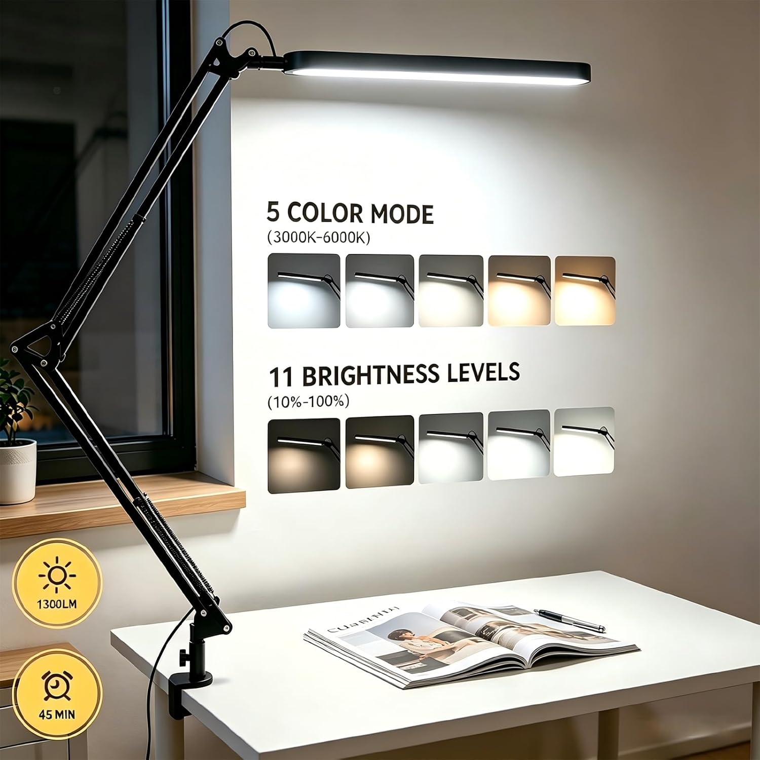 Thumbnail 1 de SKYLEO Desk Lamp 12W LED with 5 colour modes