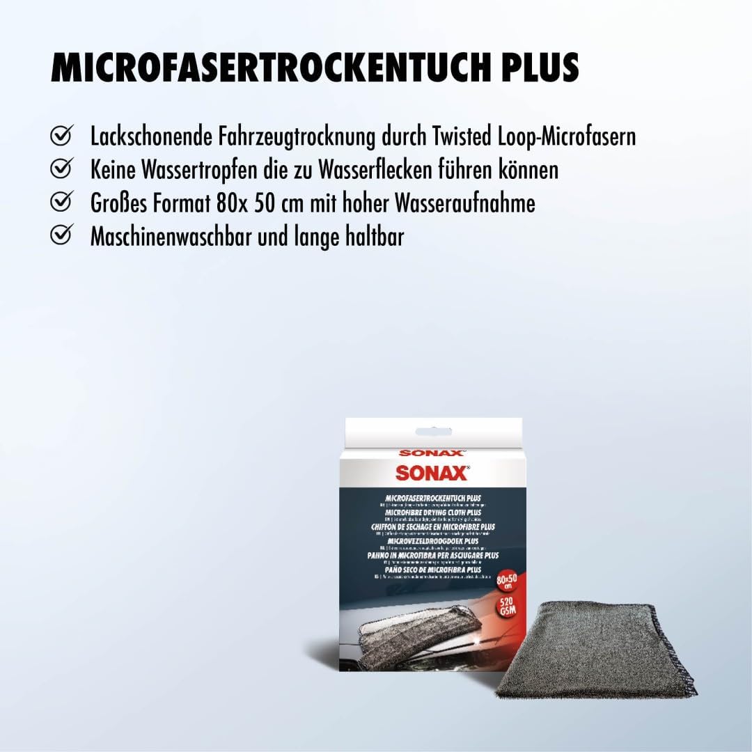 Thumbnail 2 de SONAX MicrofaserTrockenTuch Plus 1 Stück 🧽