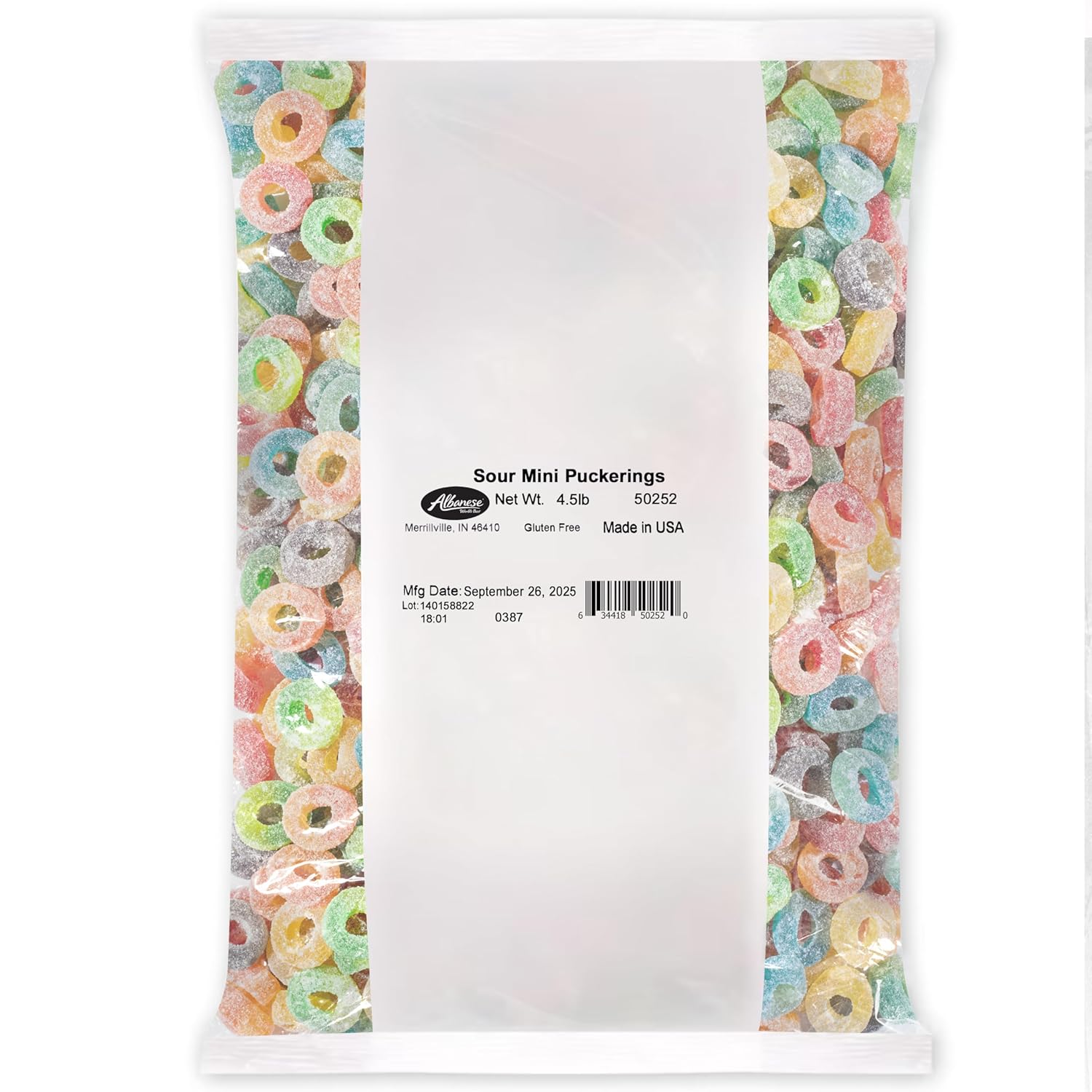 Detalle de Albanese Sour Gummy Candy, 4.5 lb