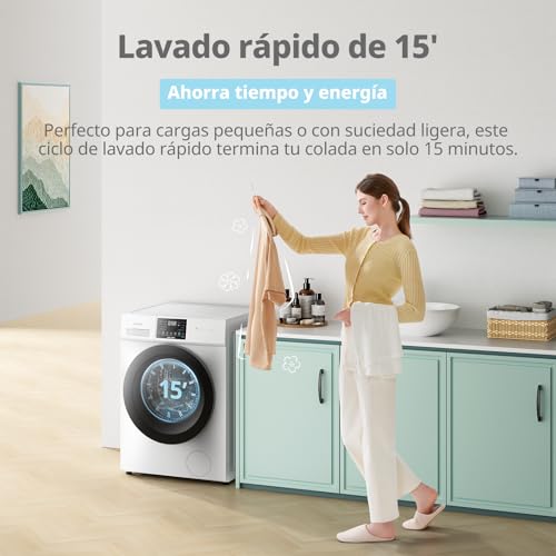 Thumbnail 7 de Comfee CFP03EW80W-HL lavadora 8 kg con vapor y motor BLDC, panel táctil y programa para lana Woolmark