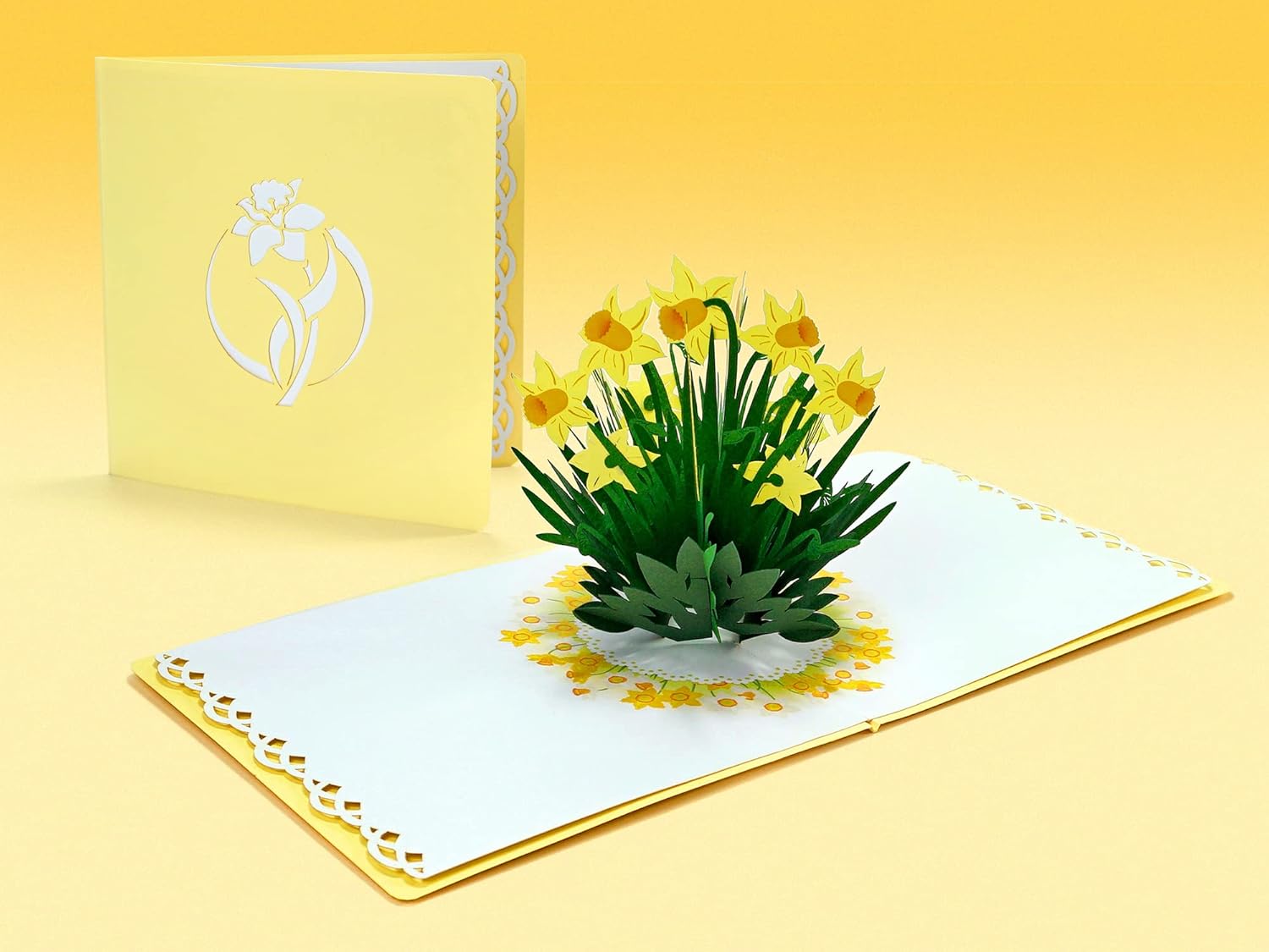 Thumbnail 1 de CUTPOPUP Daffodils Pop Up Karte – 3D-Geburtstagskarte mit Notiz, ideal für Mama, Oma oder Schwiegermutter