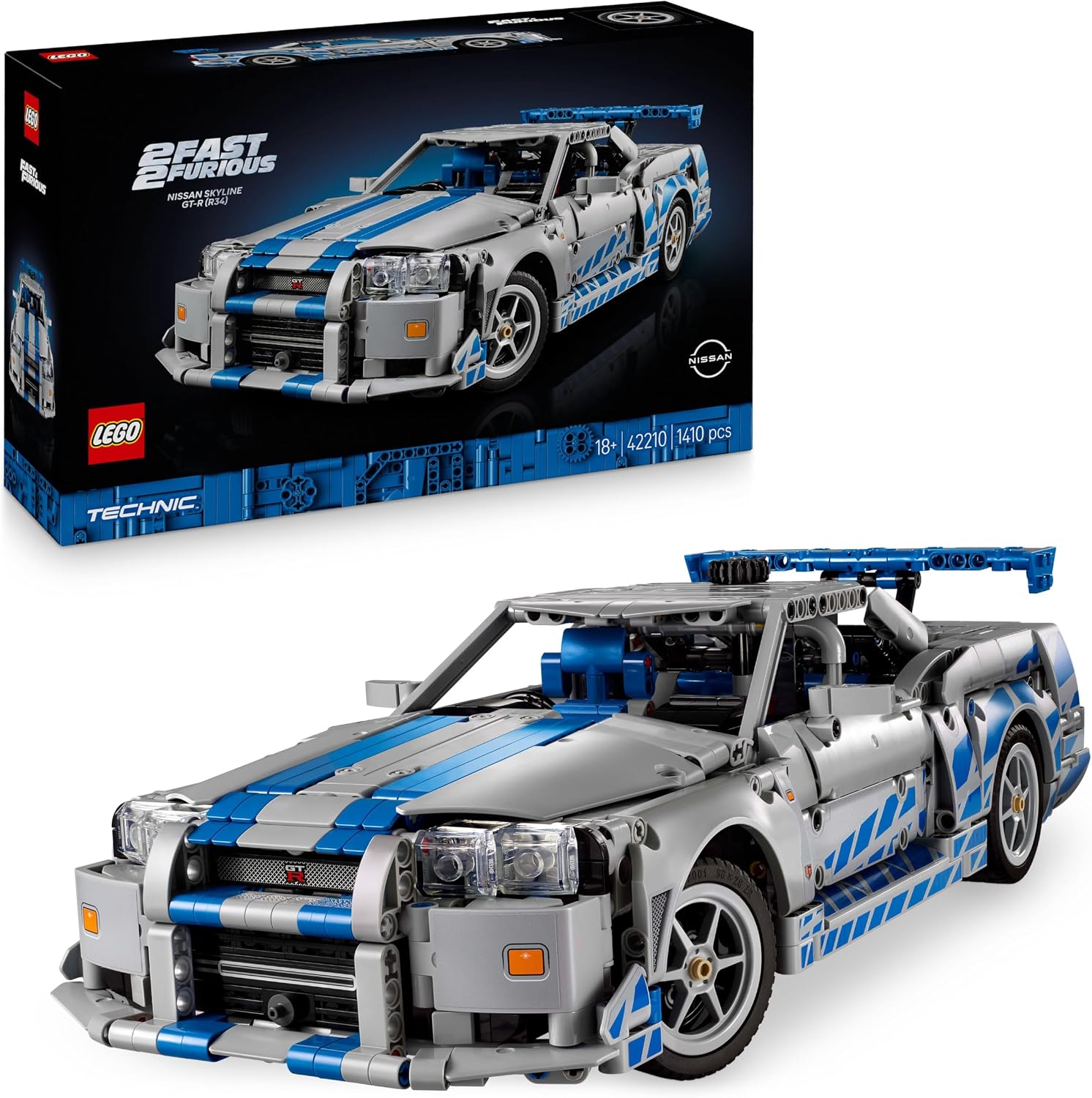 Detalle de LEGO Technic 42210 Nissan Skyline GT-R R34