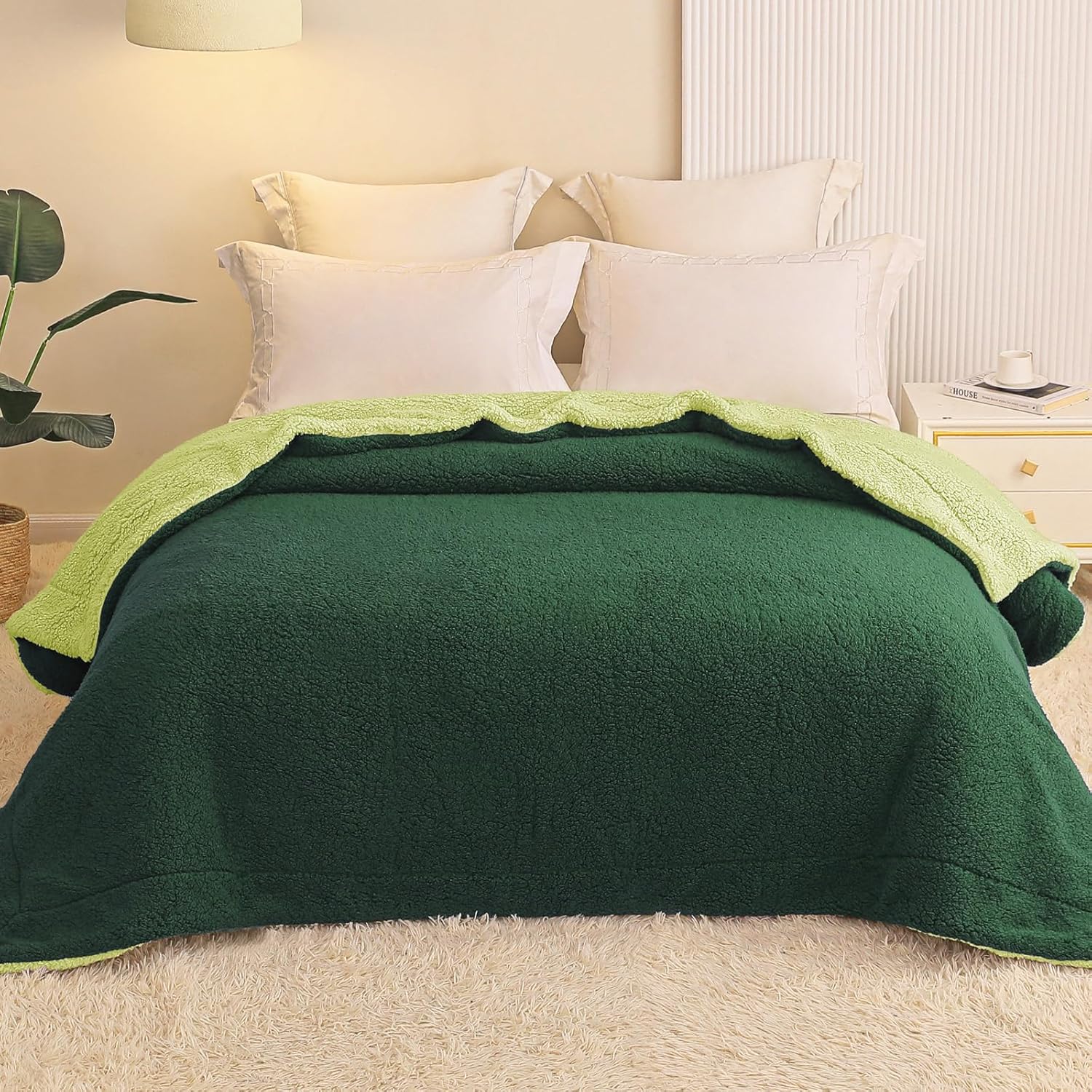 Thumbnail 2 de Exclusivo Mezcla Reversible King Size Sherpa Fleece Blanket